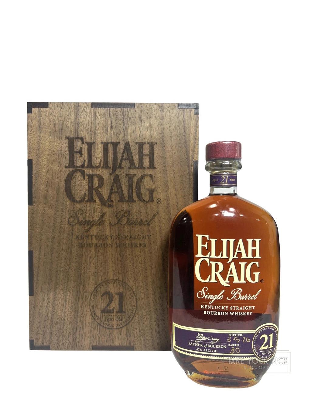 Elijah Craig Single Barrel Kentucky Straight Bourbon Whiskey