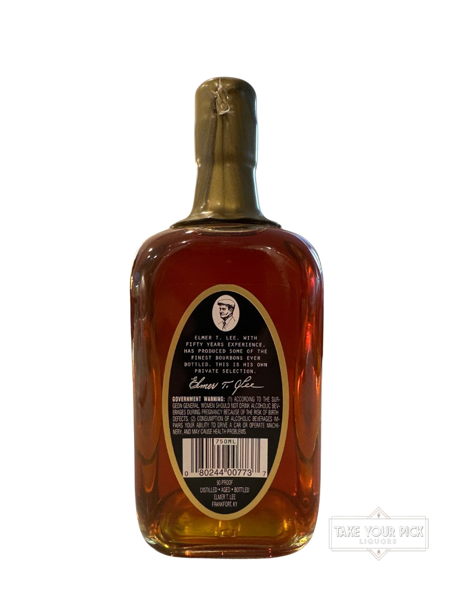 Elmer T. Lee Wax Single Barrel Sour Mash 90 Proof 750ml