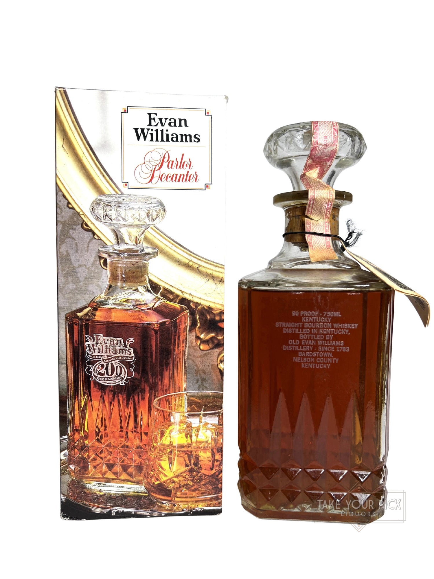 Evan Williams 200th Annivesary Parlor Decanter 1983 (pre-fire) - 90 Proof