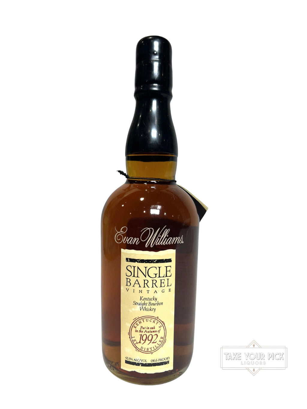 Evan Williams Single Barrel 1992 (pre-fire Heaven Hill) 86.6 Proof 750ml