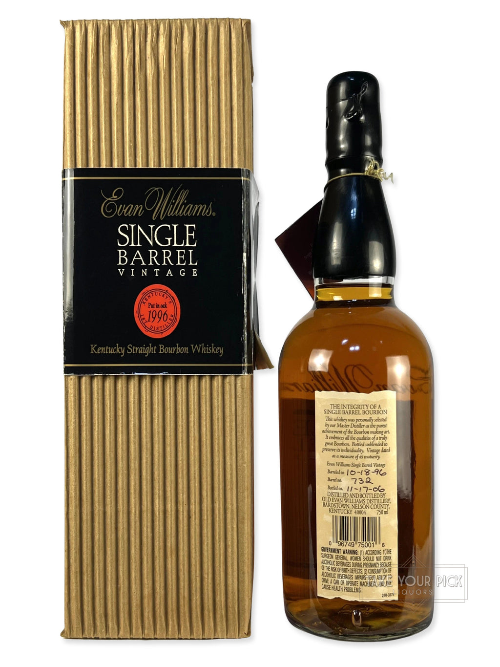 Evan Williams Single Barrel 1996 (Heaven Hill pre-fire)