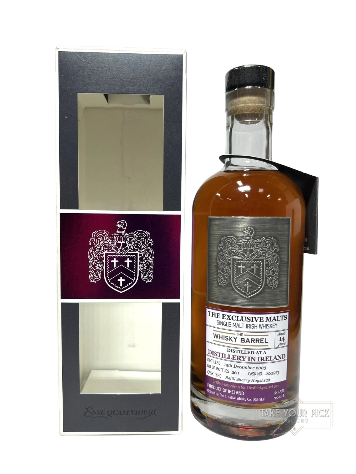 2017 Exclusive Malts Irish (Cooley) 14 Year 101 Proof 700ml