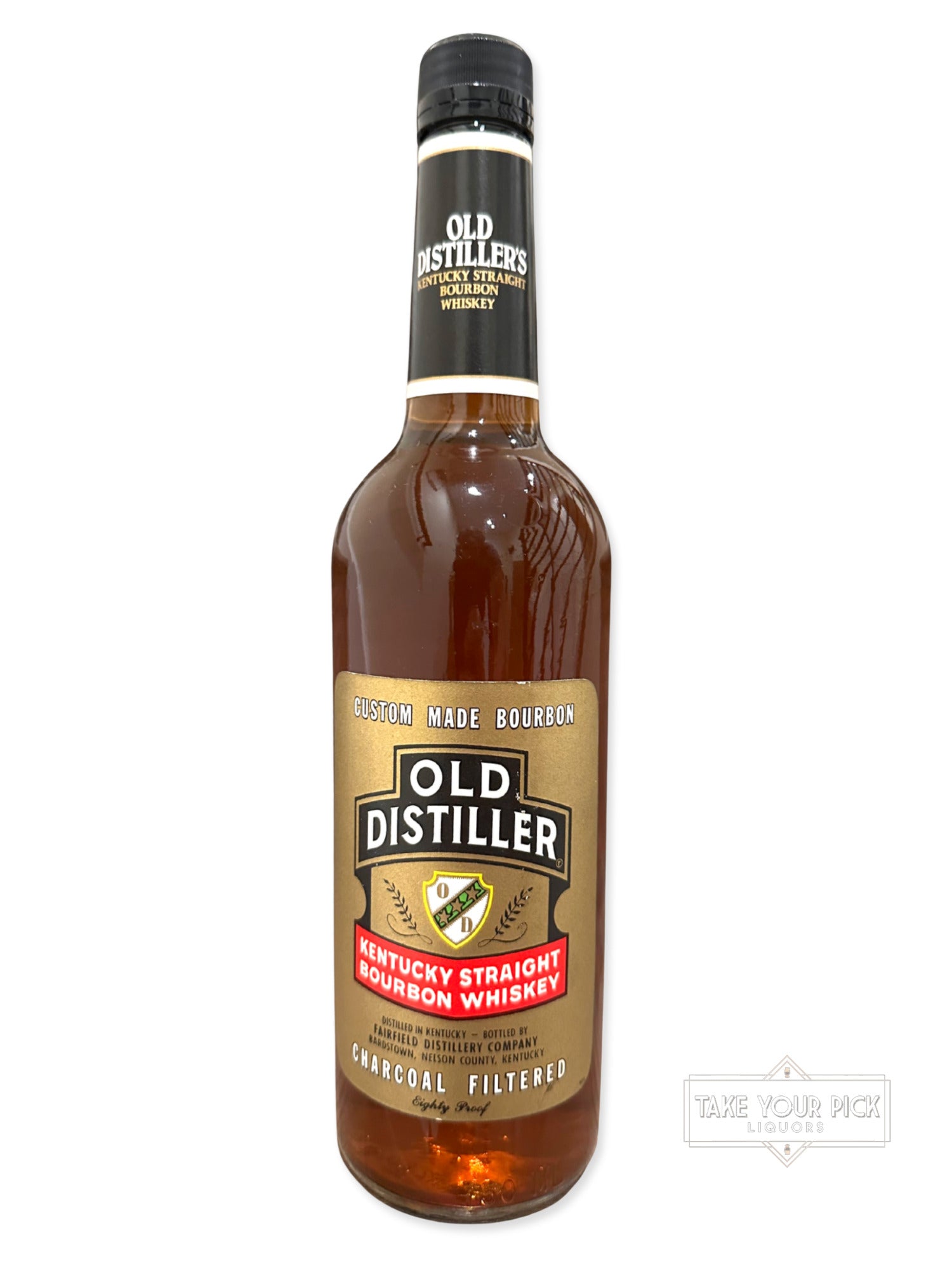 Fairfield Distillery Company Old Distiller Kentucky Straight Bourbon Whiskey 80 Proof