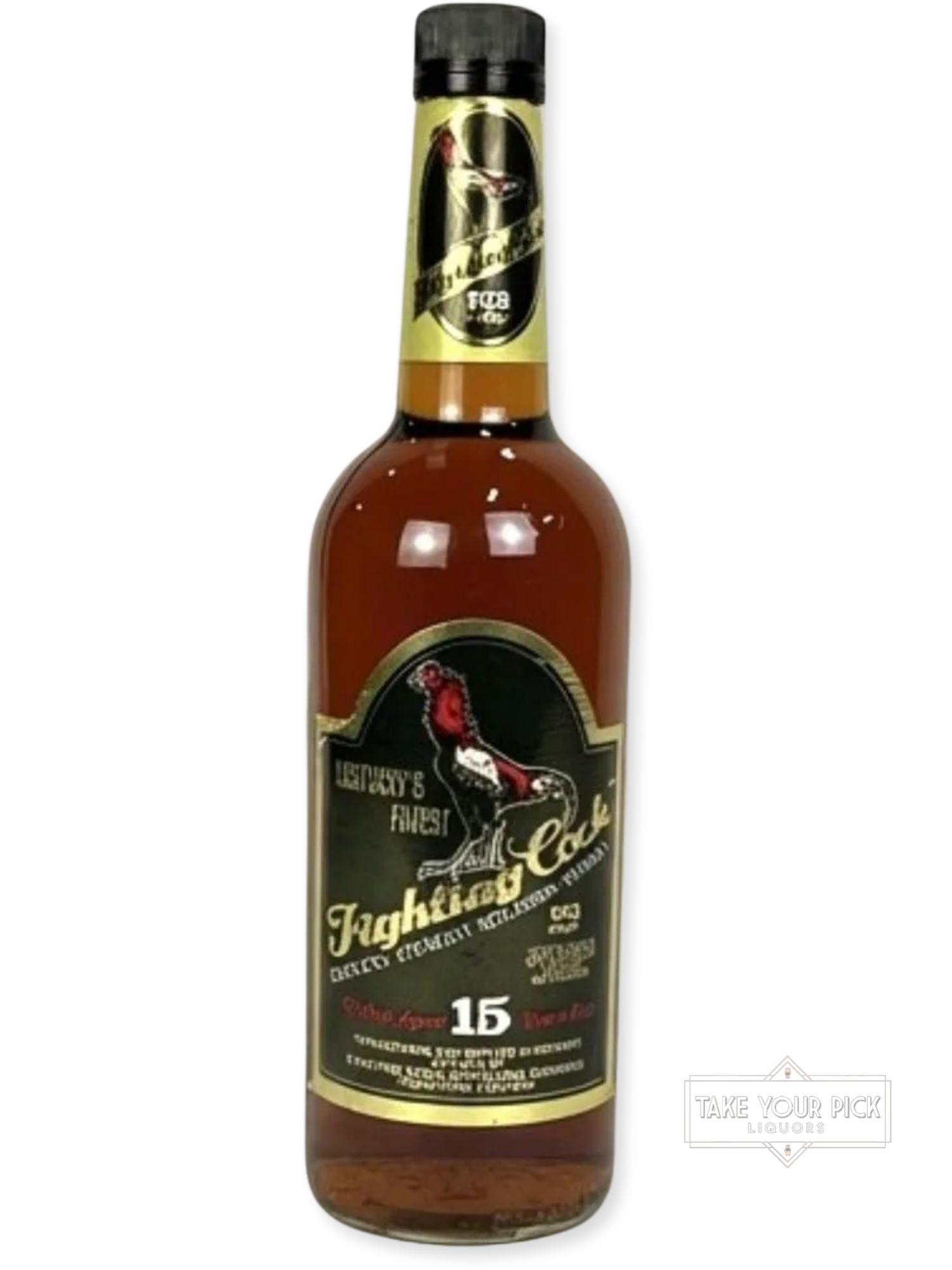 Fighting Cock 15-year 1990 (pre-fire) - 103 Proof - Bottle Front
