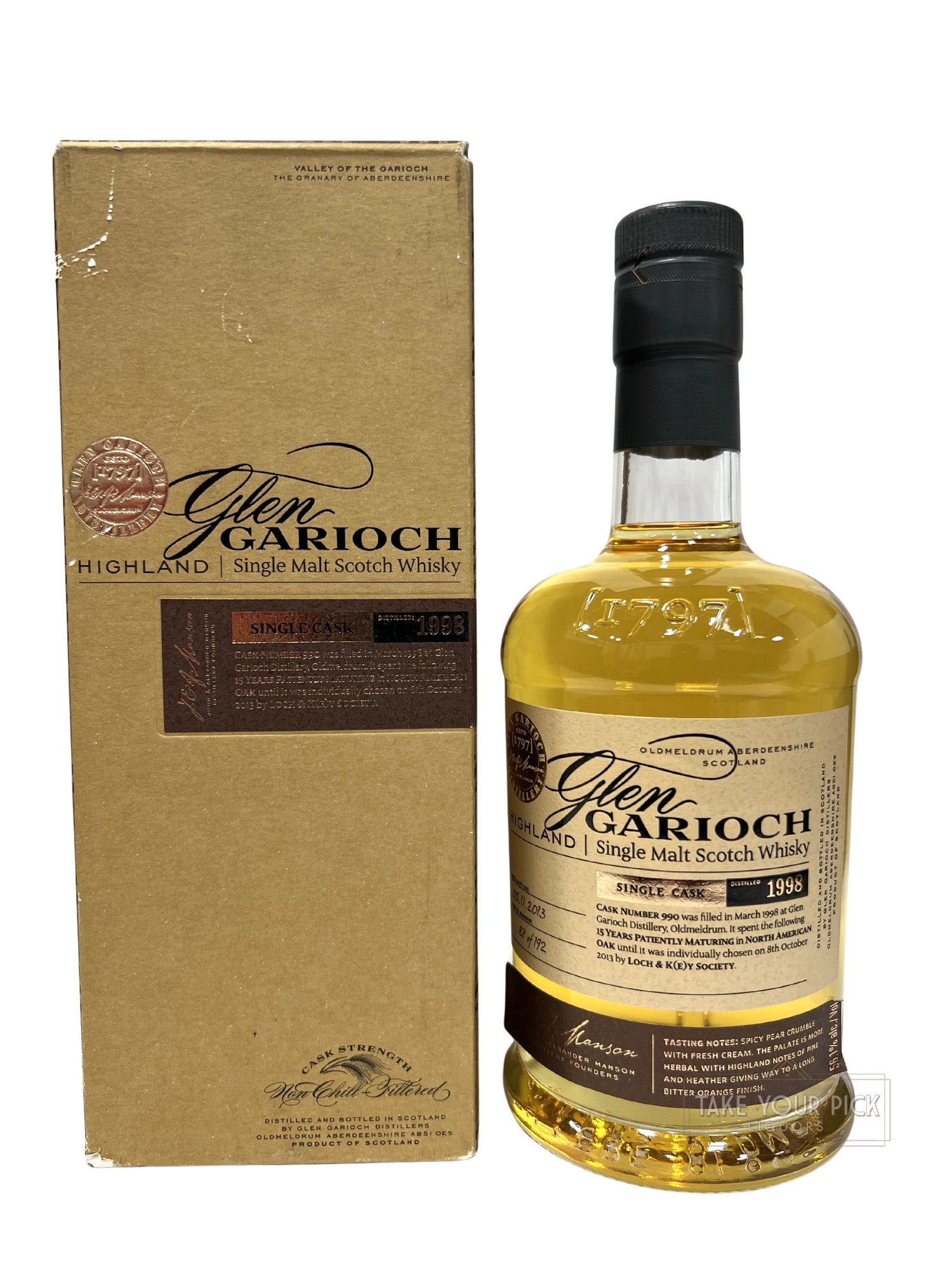Glen Garioch 15 Single Cask 2013 for Loch & Key - 132.2 Proof