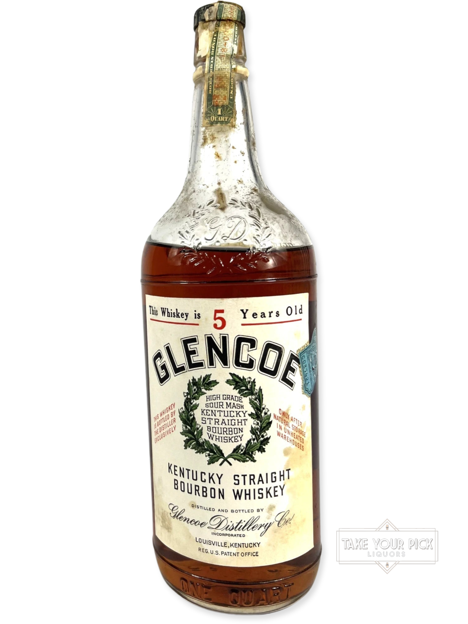 Glencoe BIB 1943 Quart - 100 Proof - Bottle Front
