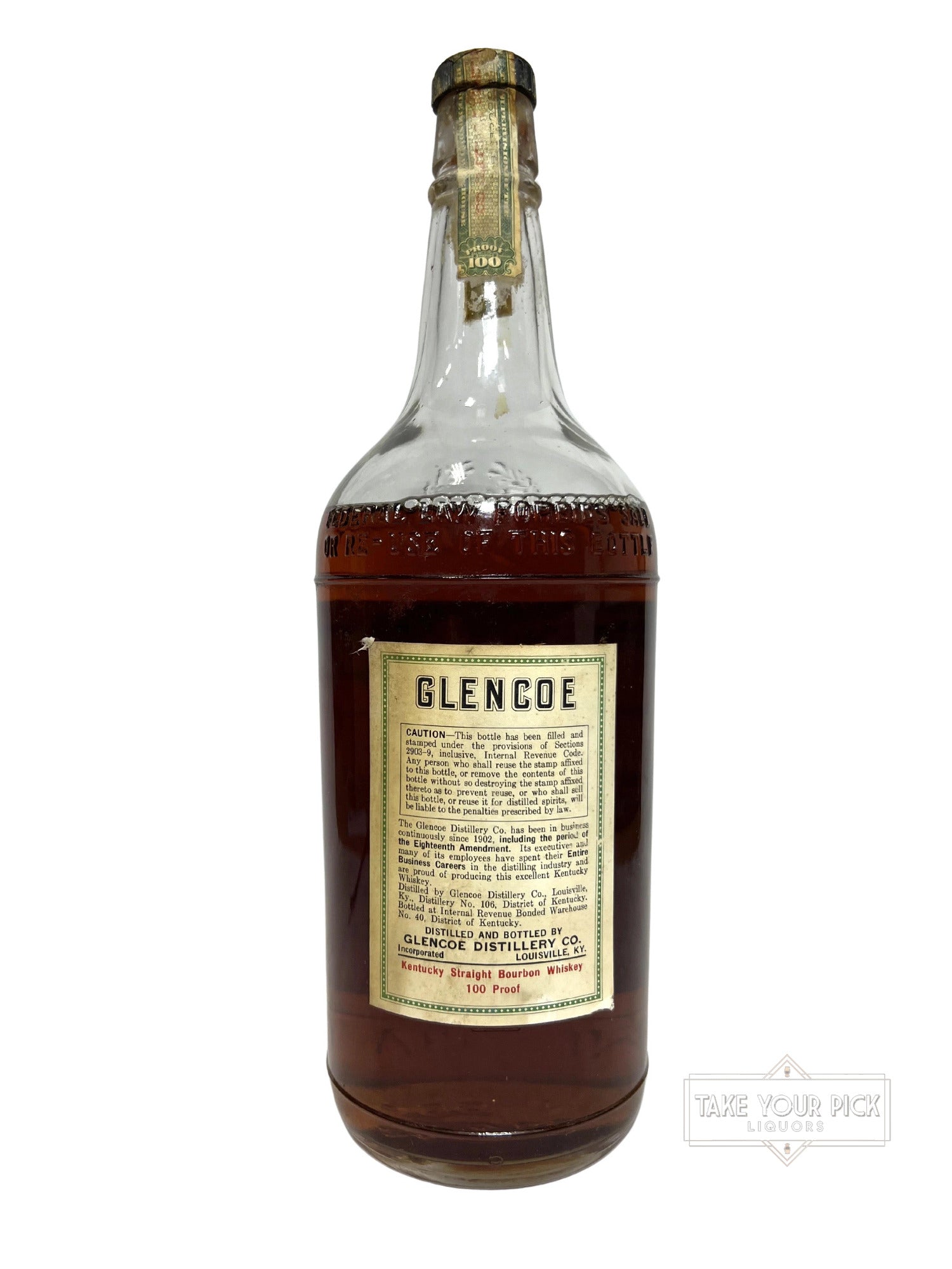 Glencoe BIB 1943 Quart - 100 Proof