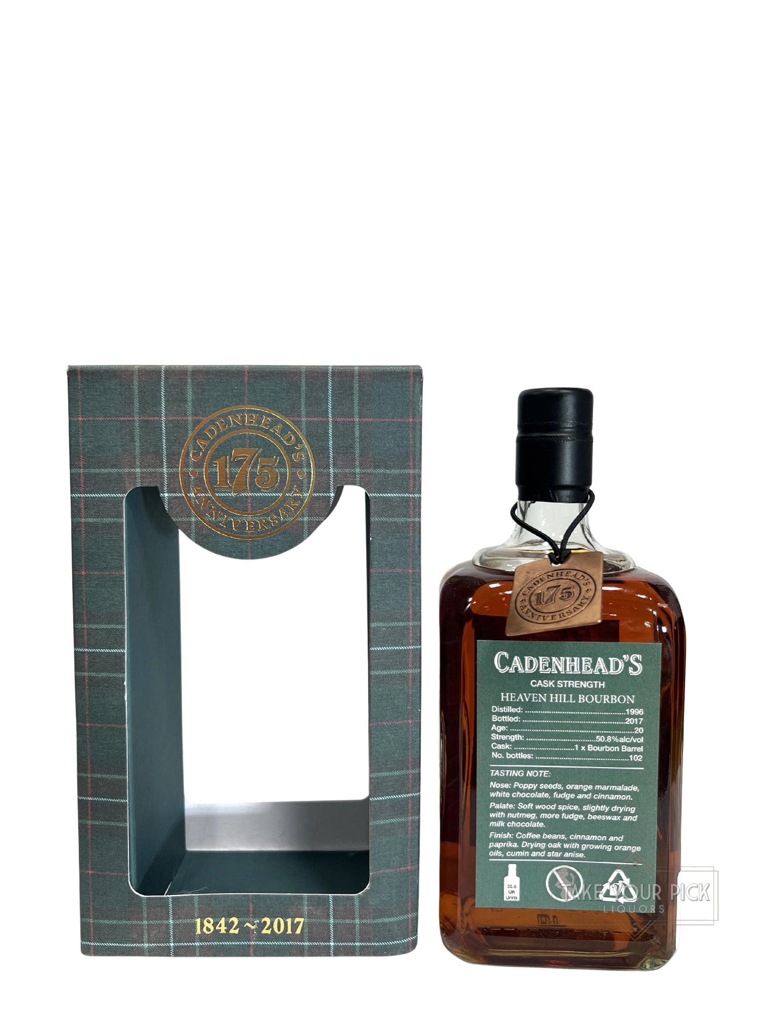 Heaven Hill 20-year Cadenhead's 175th Anniversary 2017 (pre-fire)