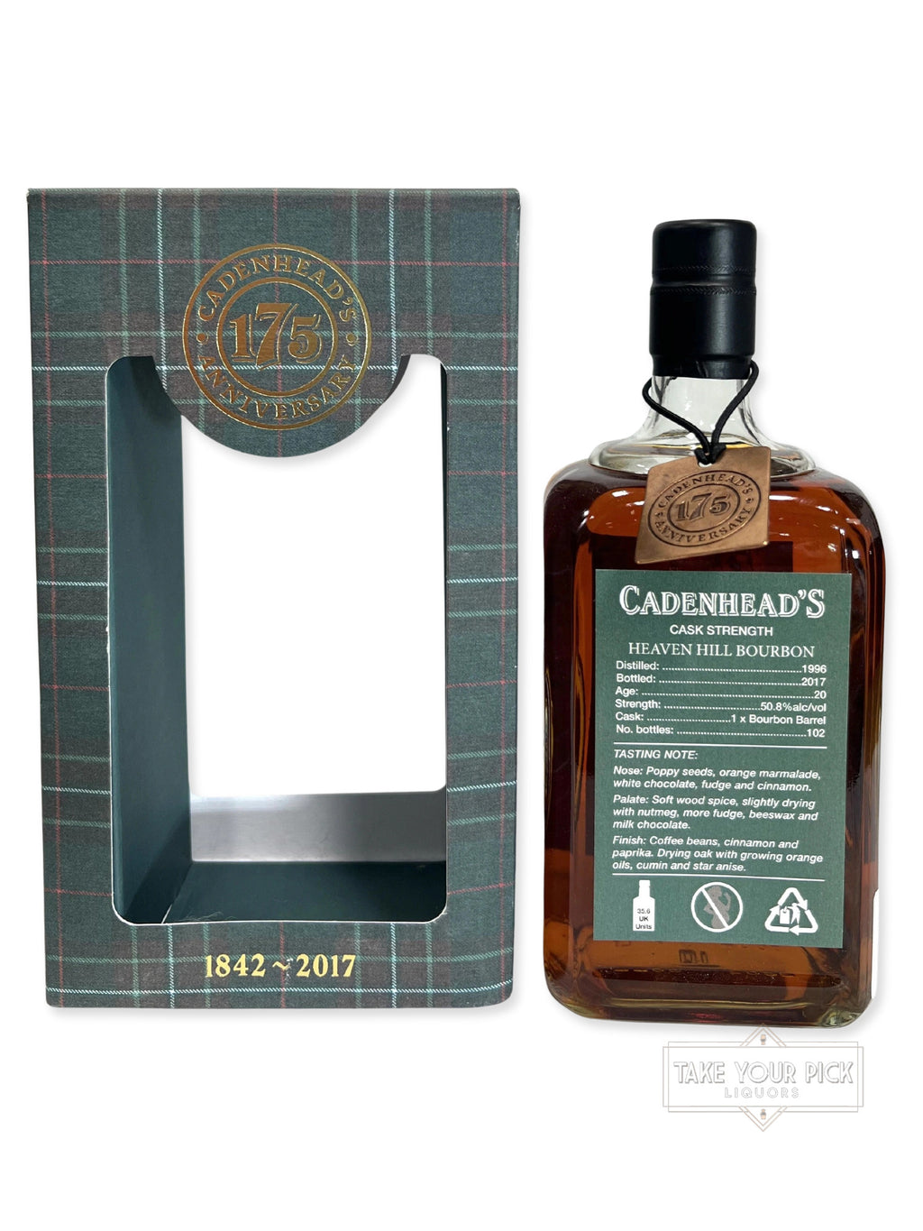 Heaven Hill 20-year Cadenhead's 175th Anniversary 2017 (pre-fire)