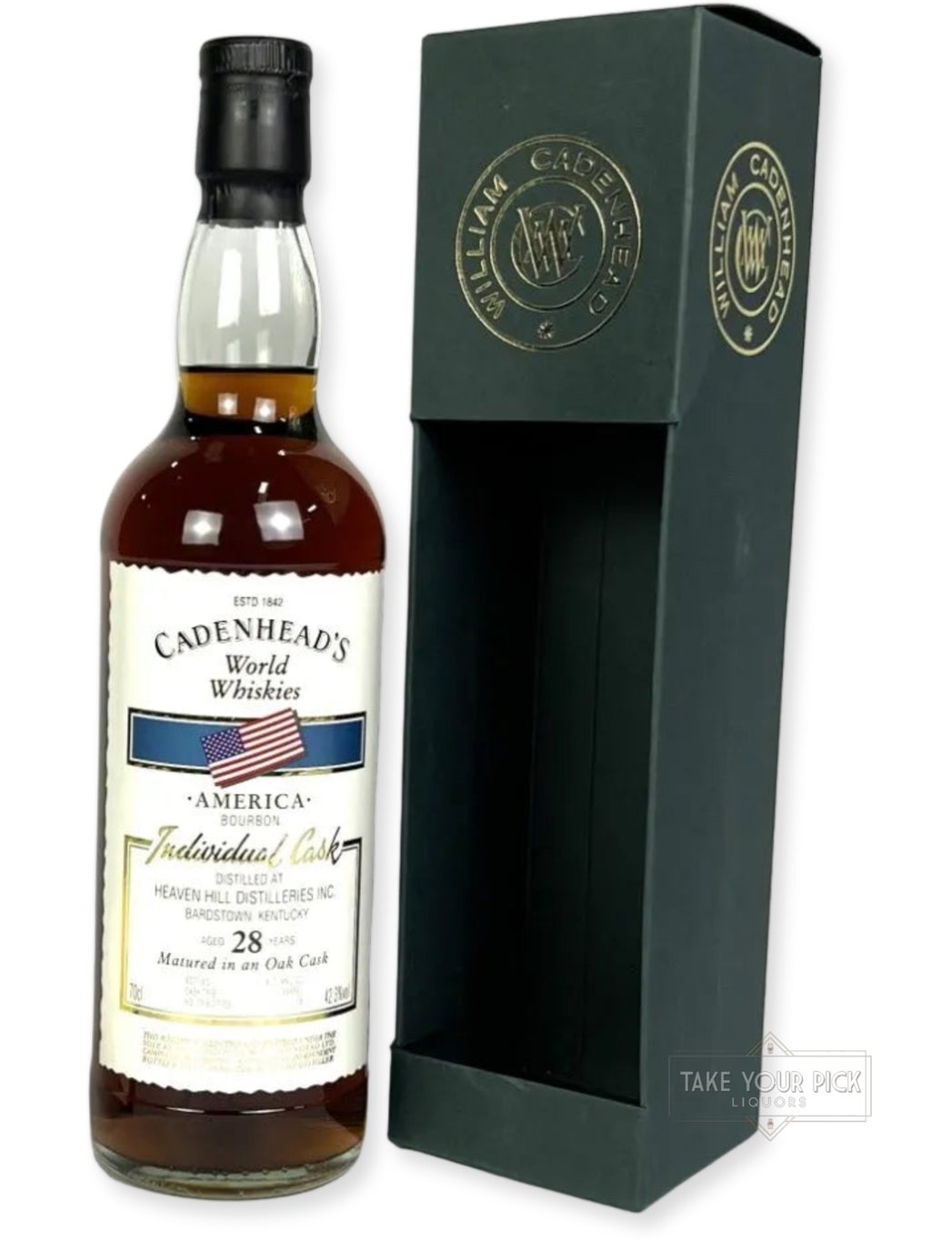 Heaven Hill 28-year Cadenhead's 2020 (pre-fire) - 84.6 Proof - Bottle Front