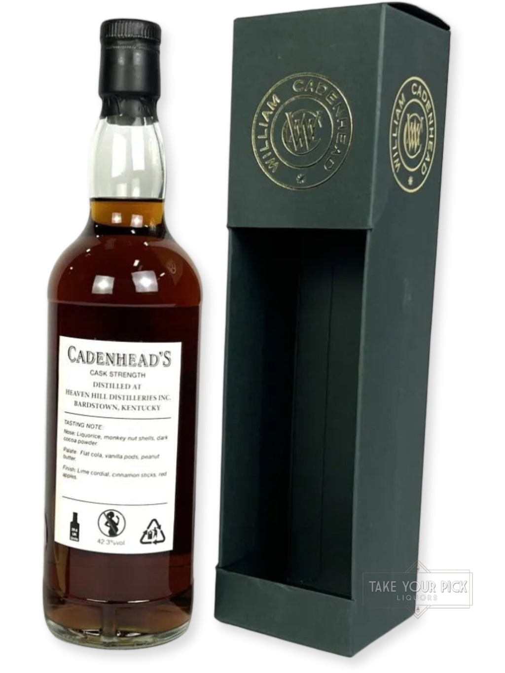Heaven Hill 28-year Cadenhead's 2020 (pre-fire) - 84.6 Proof - Bottle Back