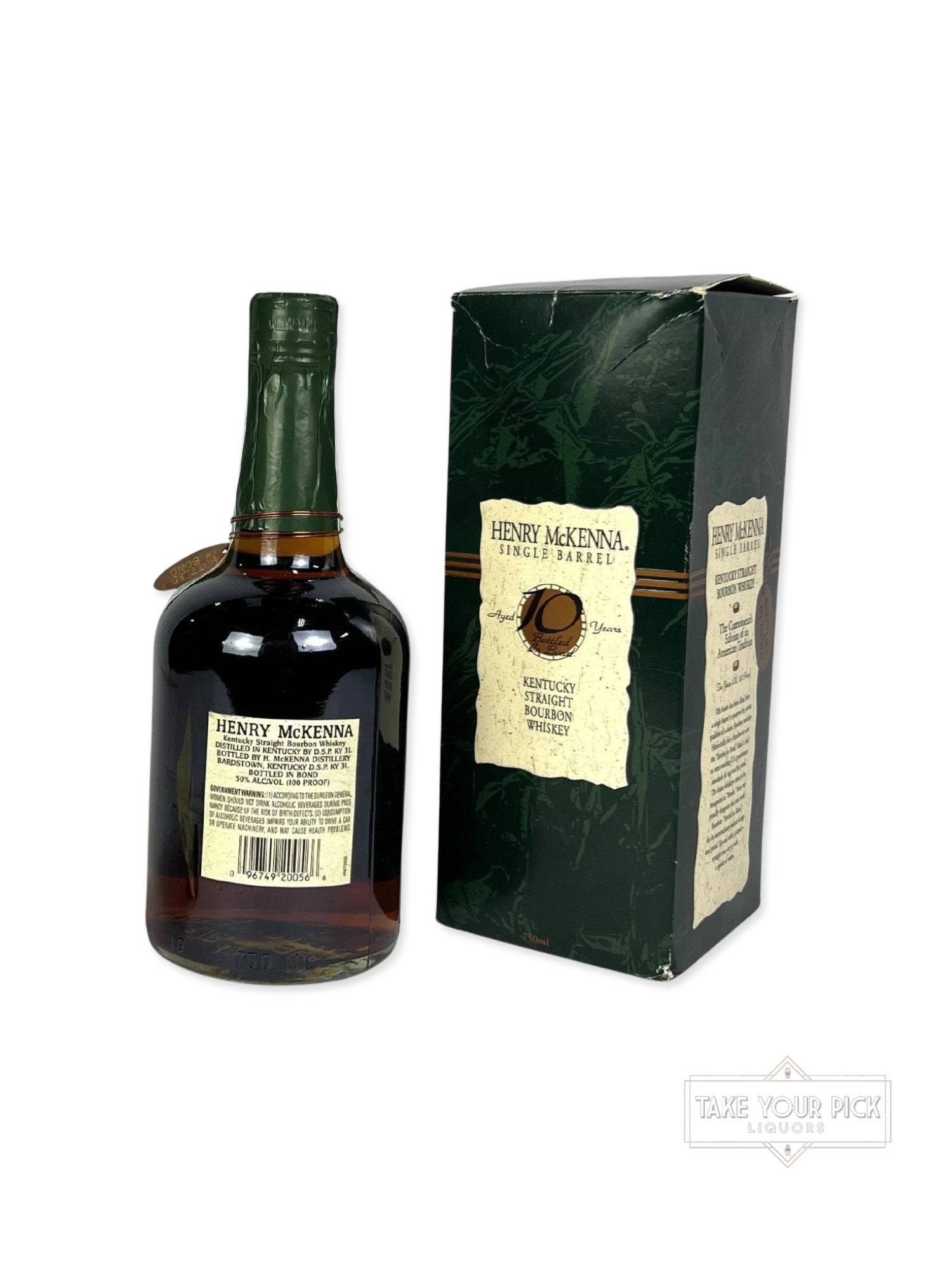 Henry McKenna 10-year BIB 1995 (pre-fire) - 100 Proof