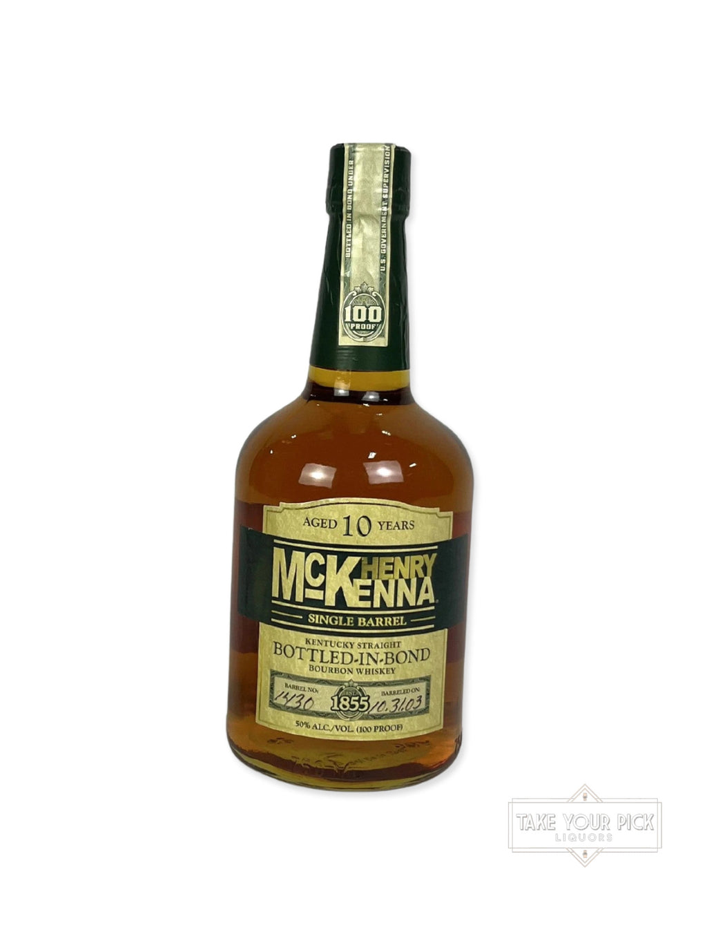 Henry McKenna 10-year BIB 2003 - 100 Proof
