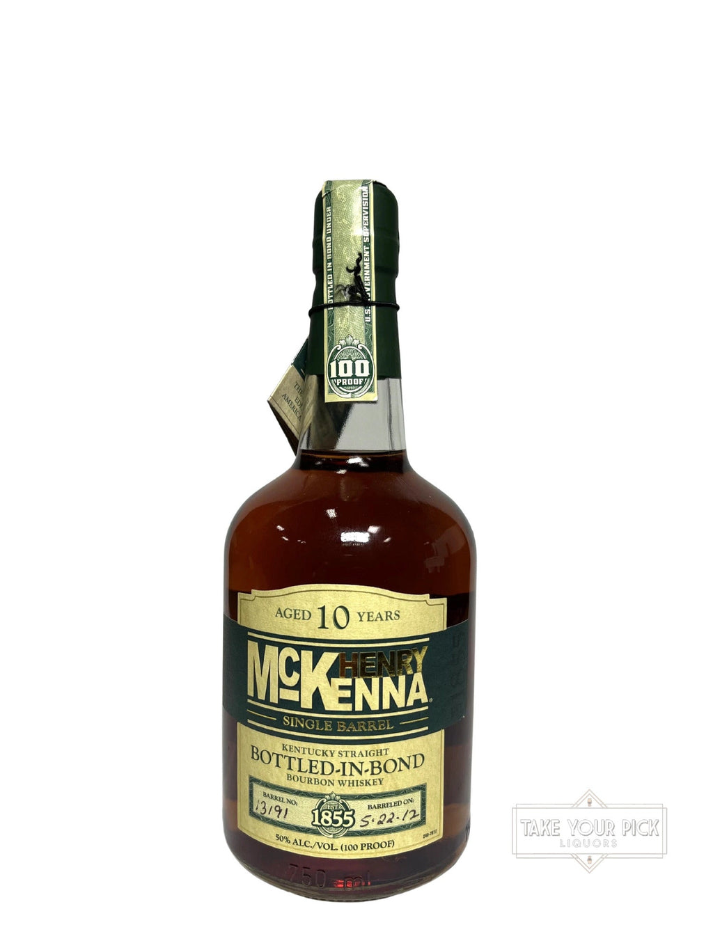Henry McKenna 10-year BIB 2012 - 100 Proof