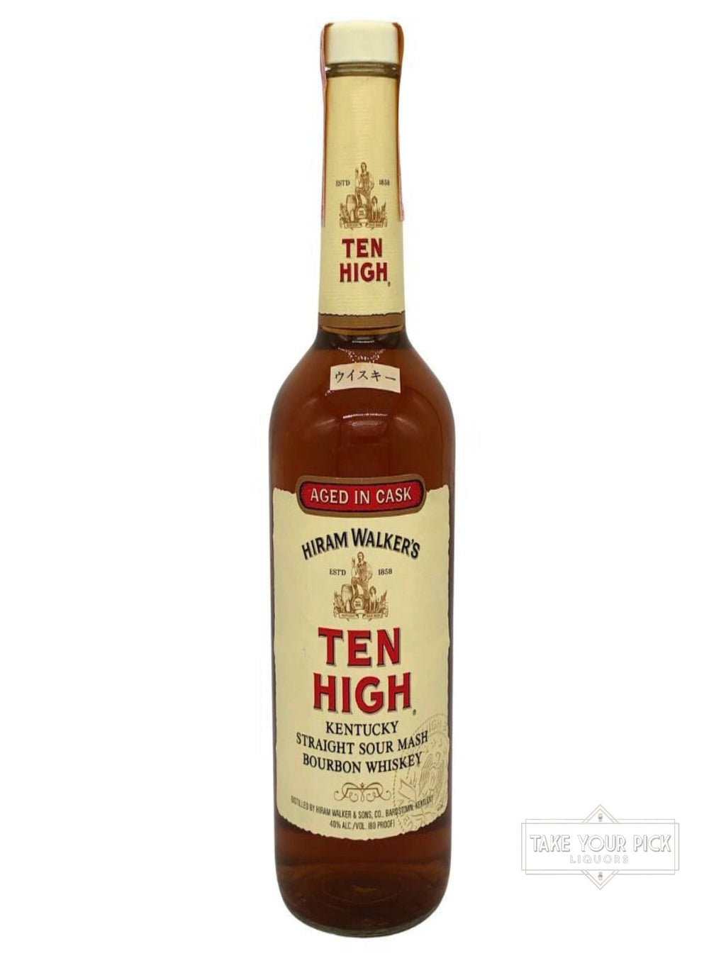 Hiram Walker's Ten High circa 1988 - 80 Proof