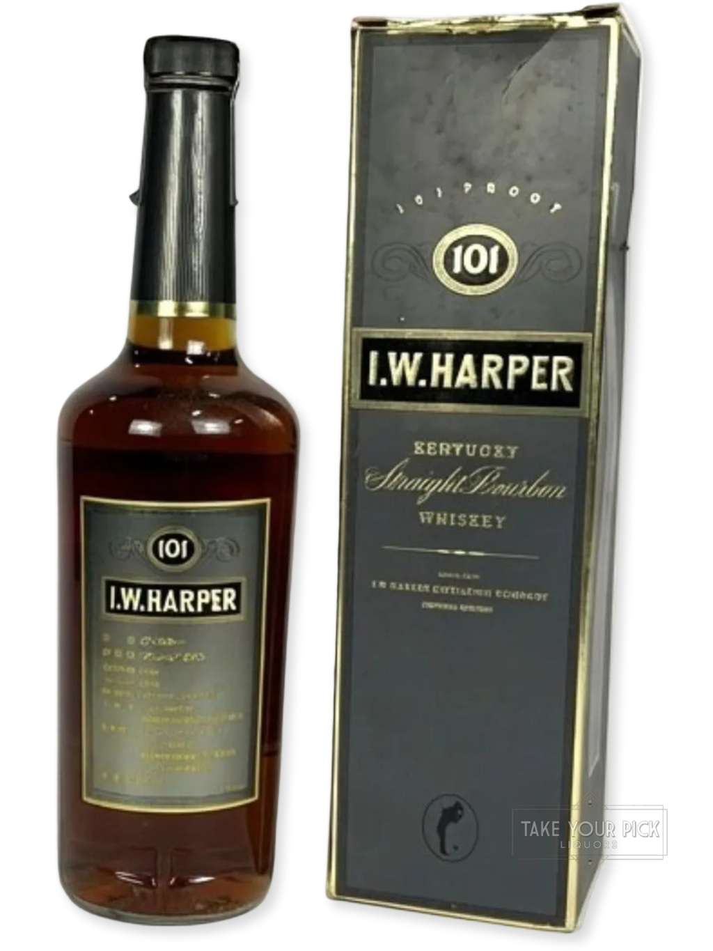 I.W. Harper 101 proof 1992 - Bottle Back