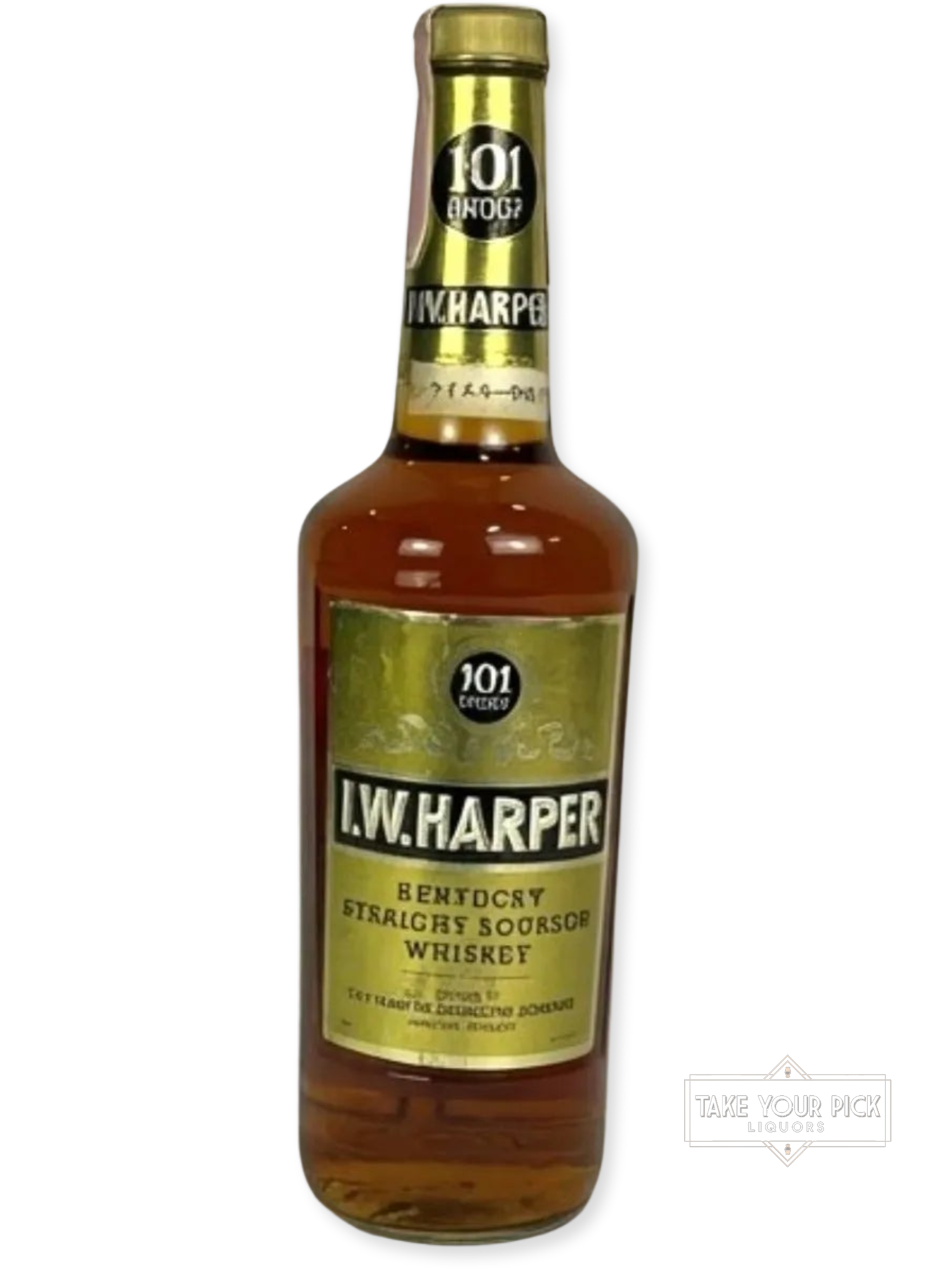 I.W. Harper 101 proof bourbon 1988 - Bottle Front
