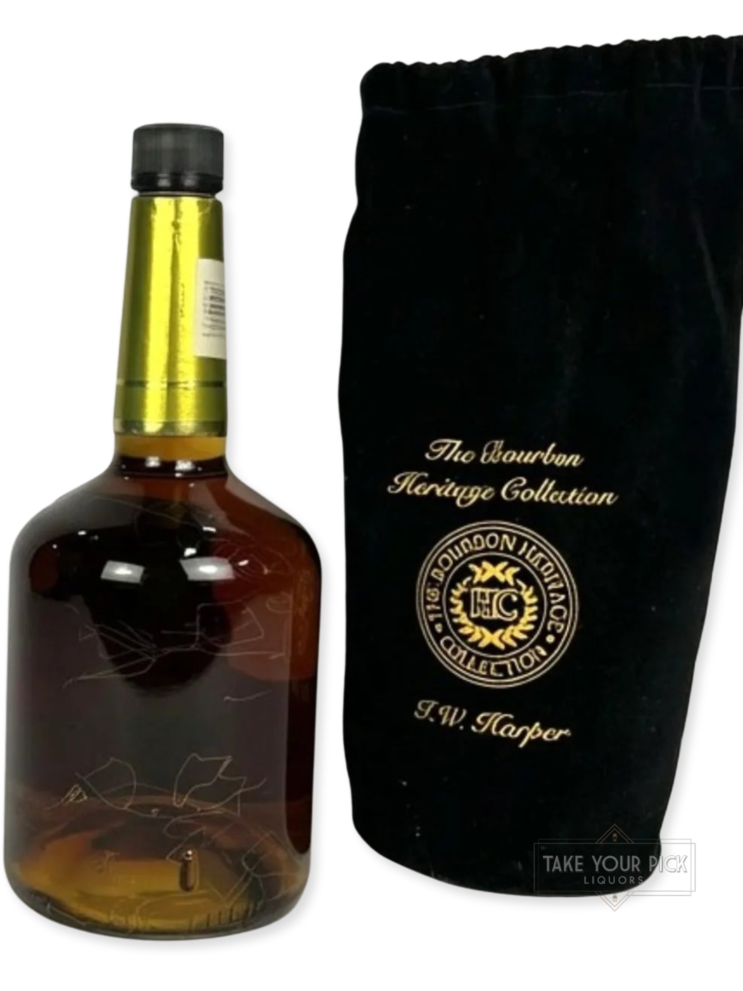 I.W. Harper 15 Year 1996 Liter - 80 Proof - Bottle Back