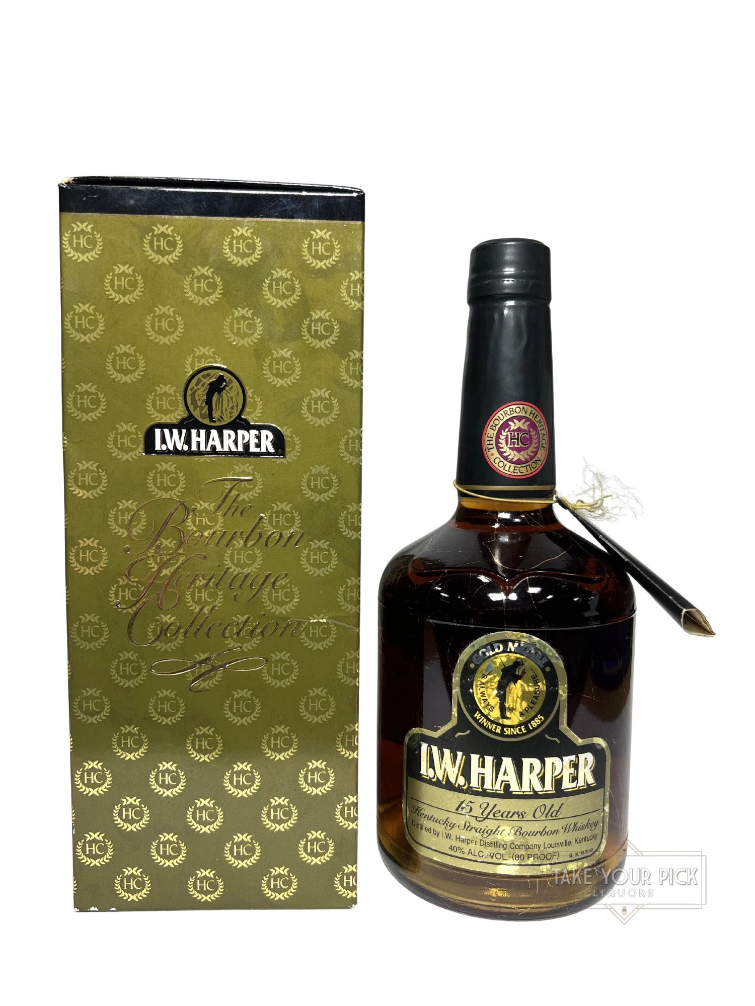 I.W. Harper 15 Year Bourbon Heritage Collection 1996 with box - 80 Proof