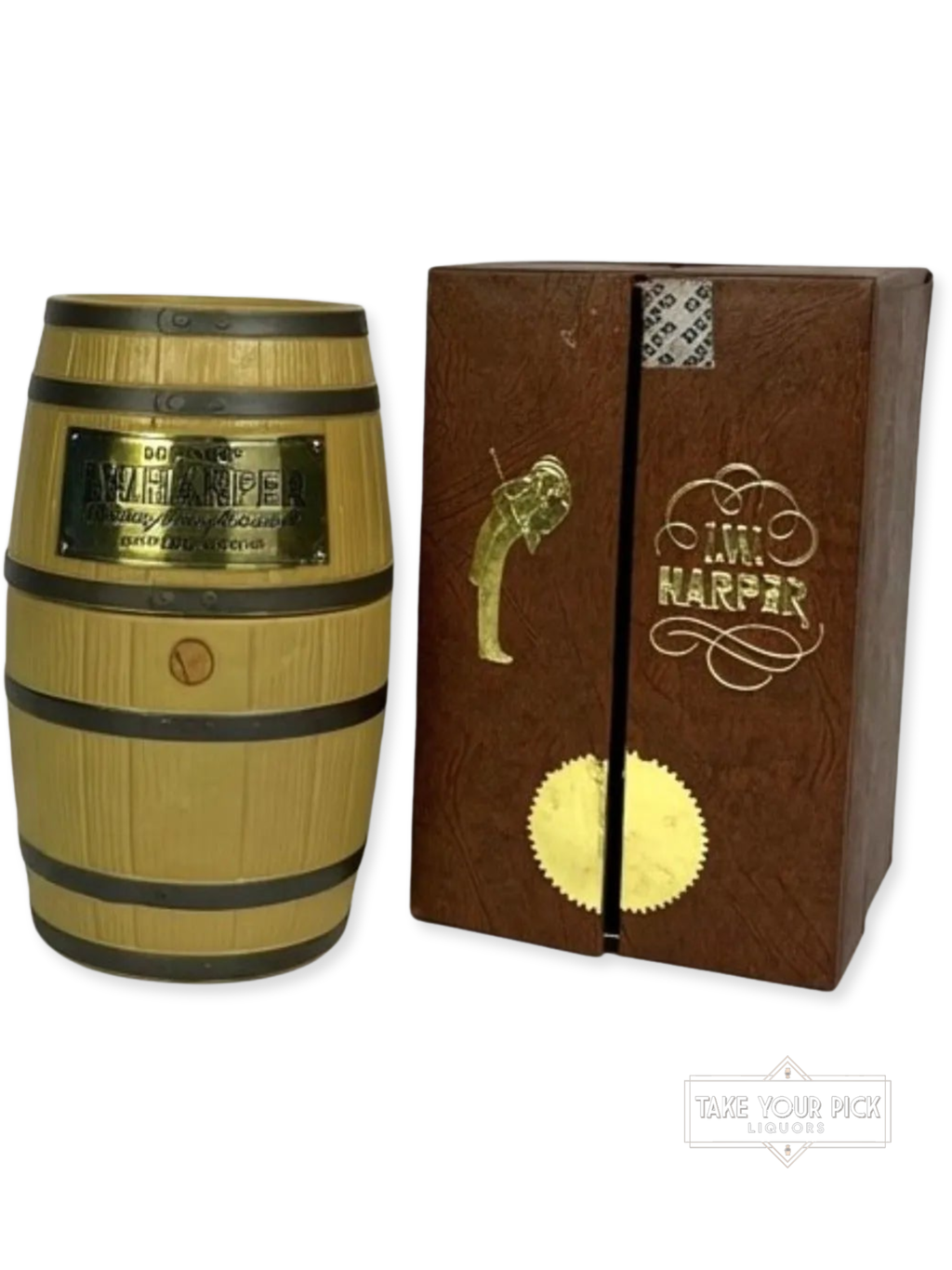 I.W. Harper mini-barrel decanter - 86 Proof - Bottle Front