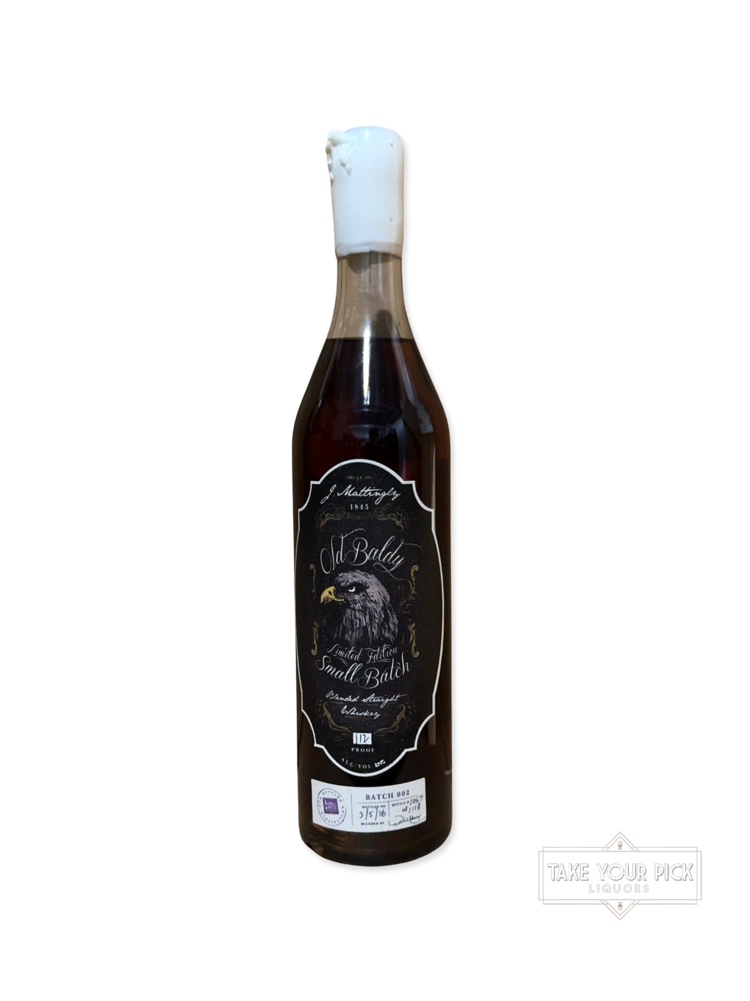 J. Mattingly Old Baldy Small Batch Blended Straight Whiskey 112 Proof