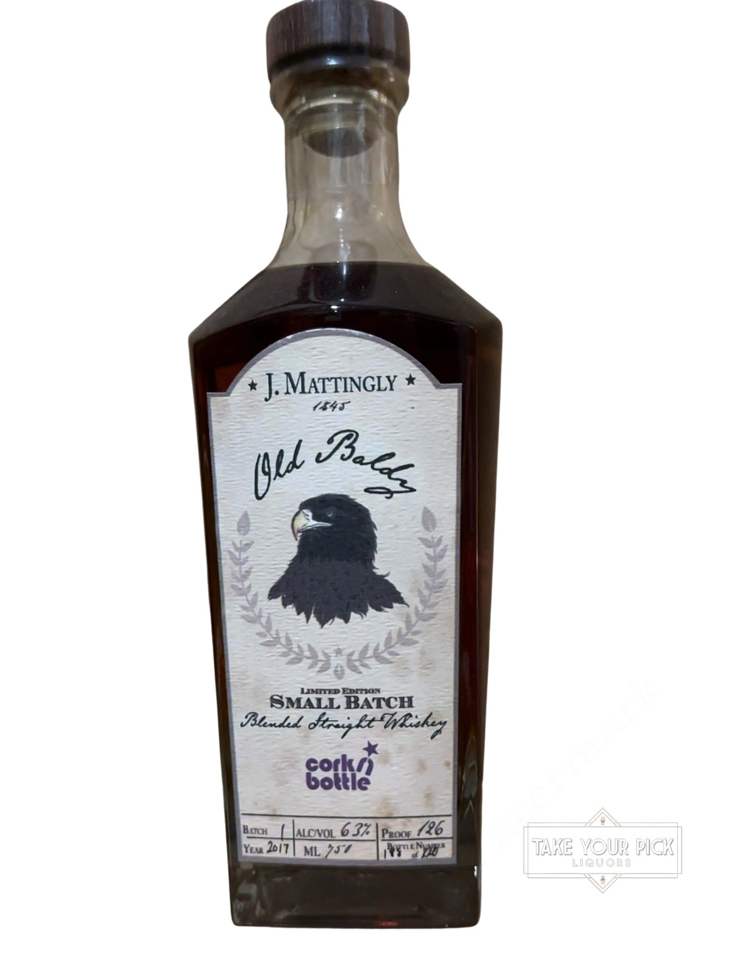 J. Mattingly Old Baldy Small Batch Blended Straight Whiskey 126 Proof