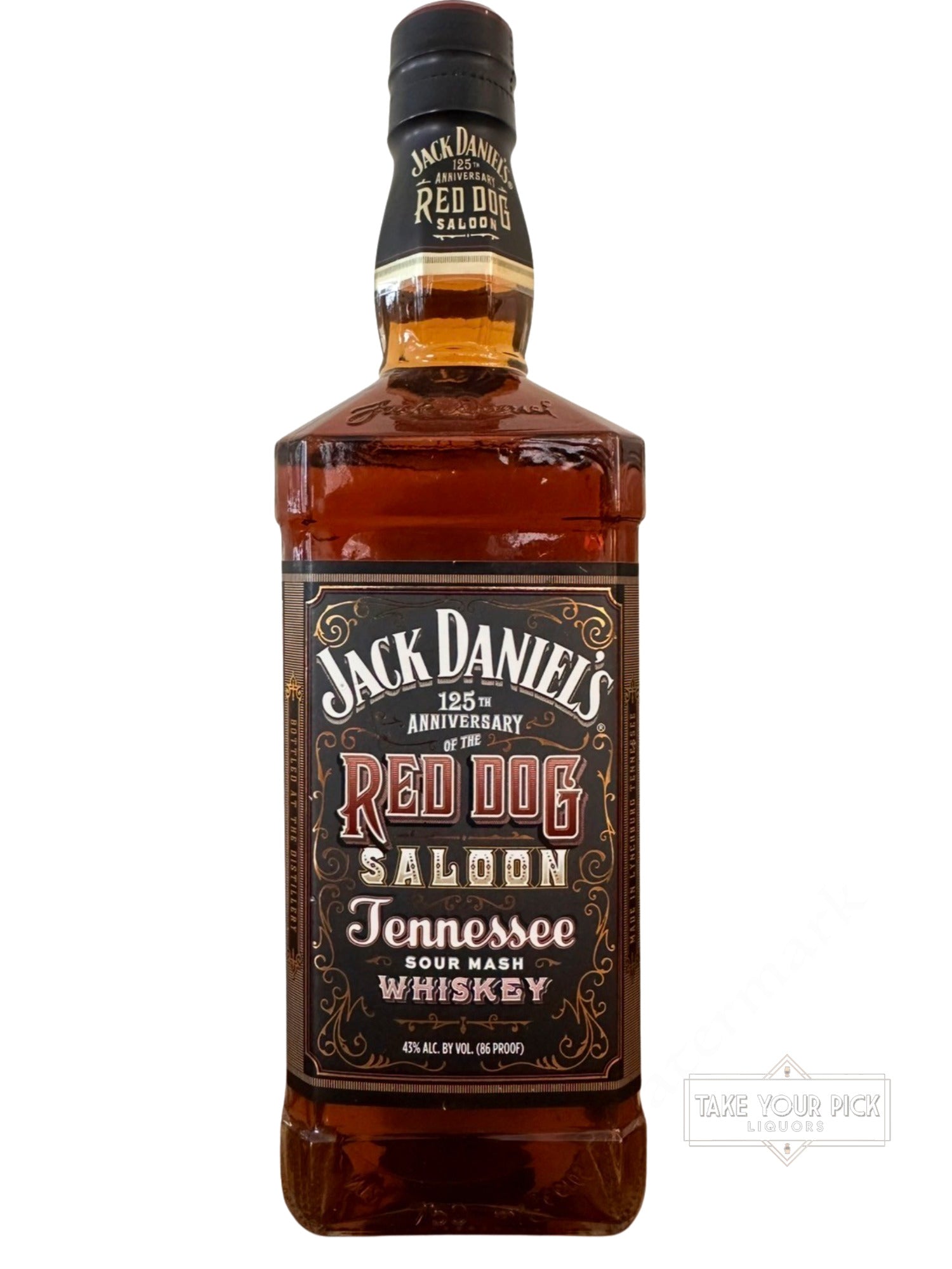 Jack Daniel's 125th Anniversary of the Red Dog Saloon Tennessee Sour Mash Whiskey 86 Proof