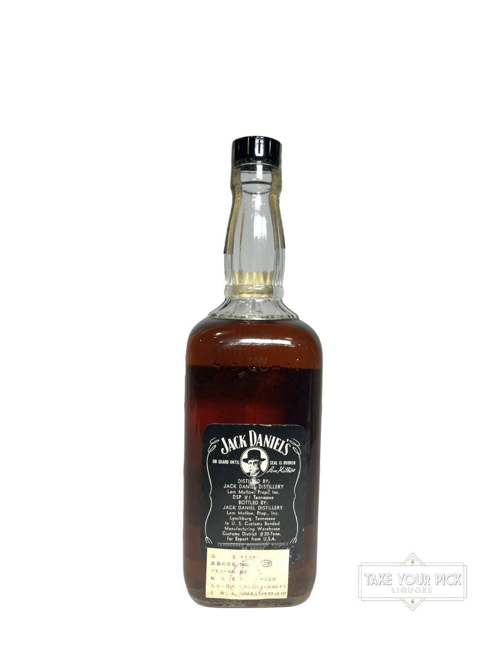 Jack Daniel's Black Label 90 Proof 1970 750ml