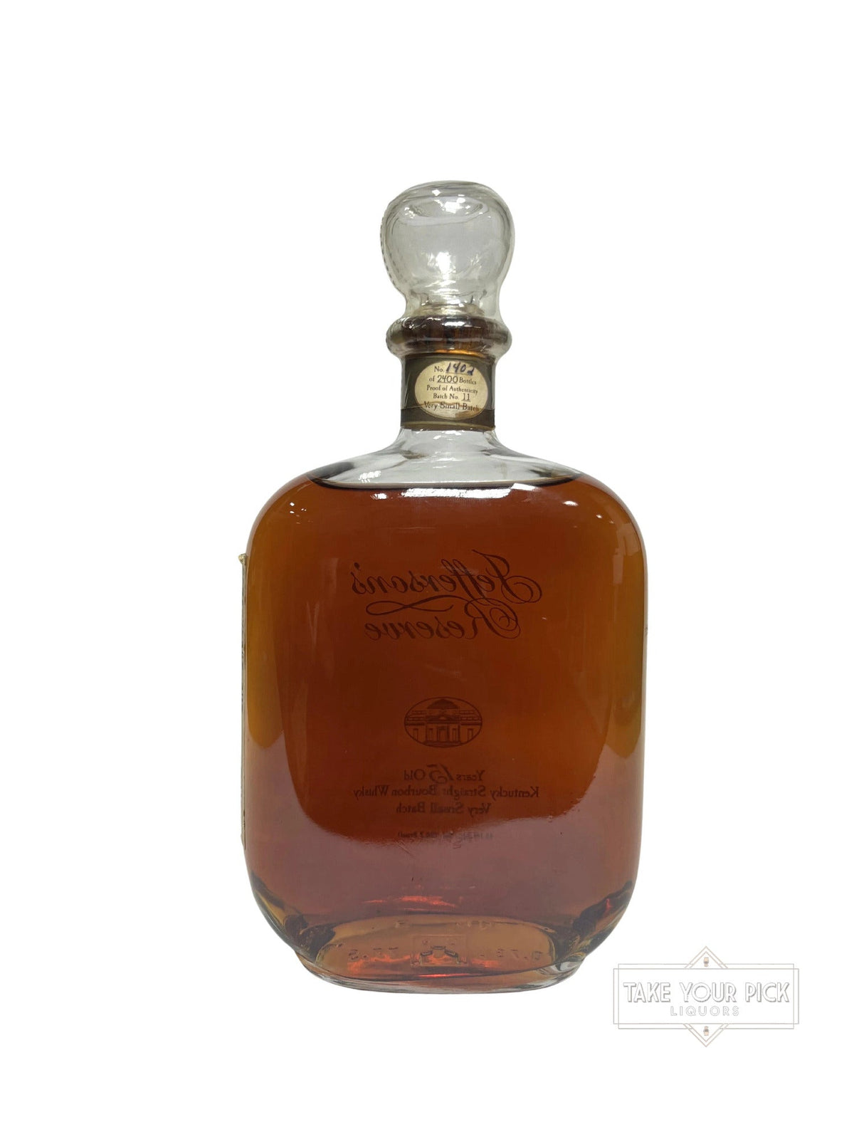 Jefferson's 15-year Glass Top 1990's (1st Jefferson's Release) - 90.2 Proof