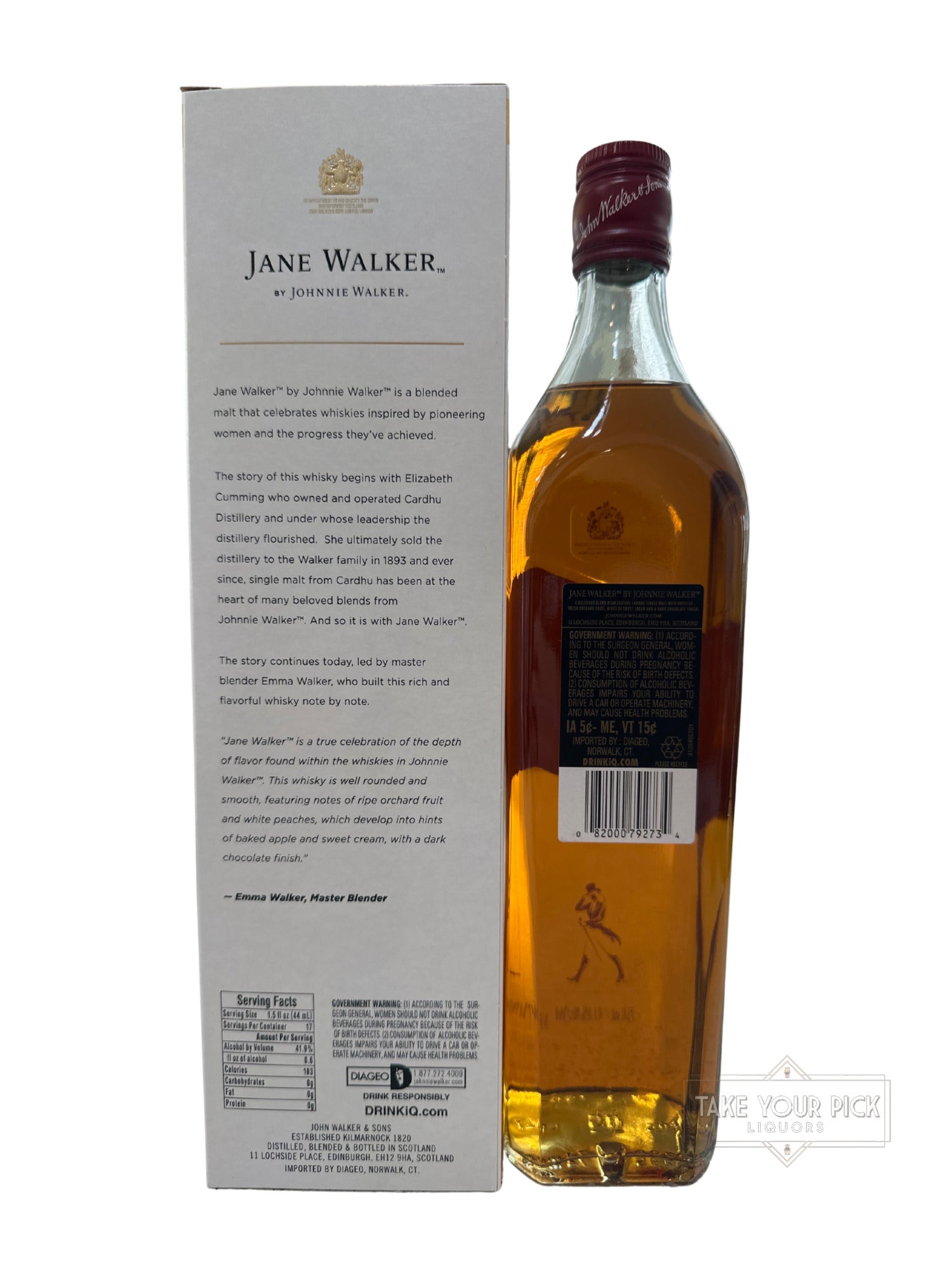 Johnnie Walker (Jane Walker) Blended Malt Scotch Whisky 83.8 Proof 750ml