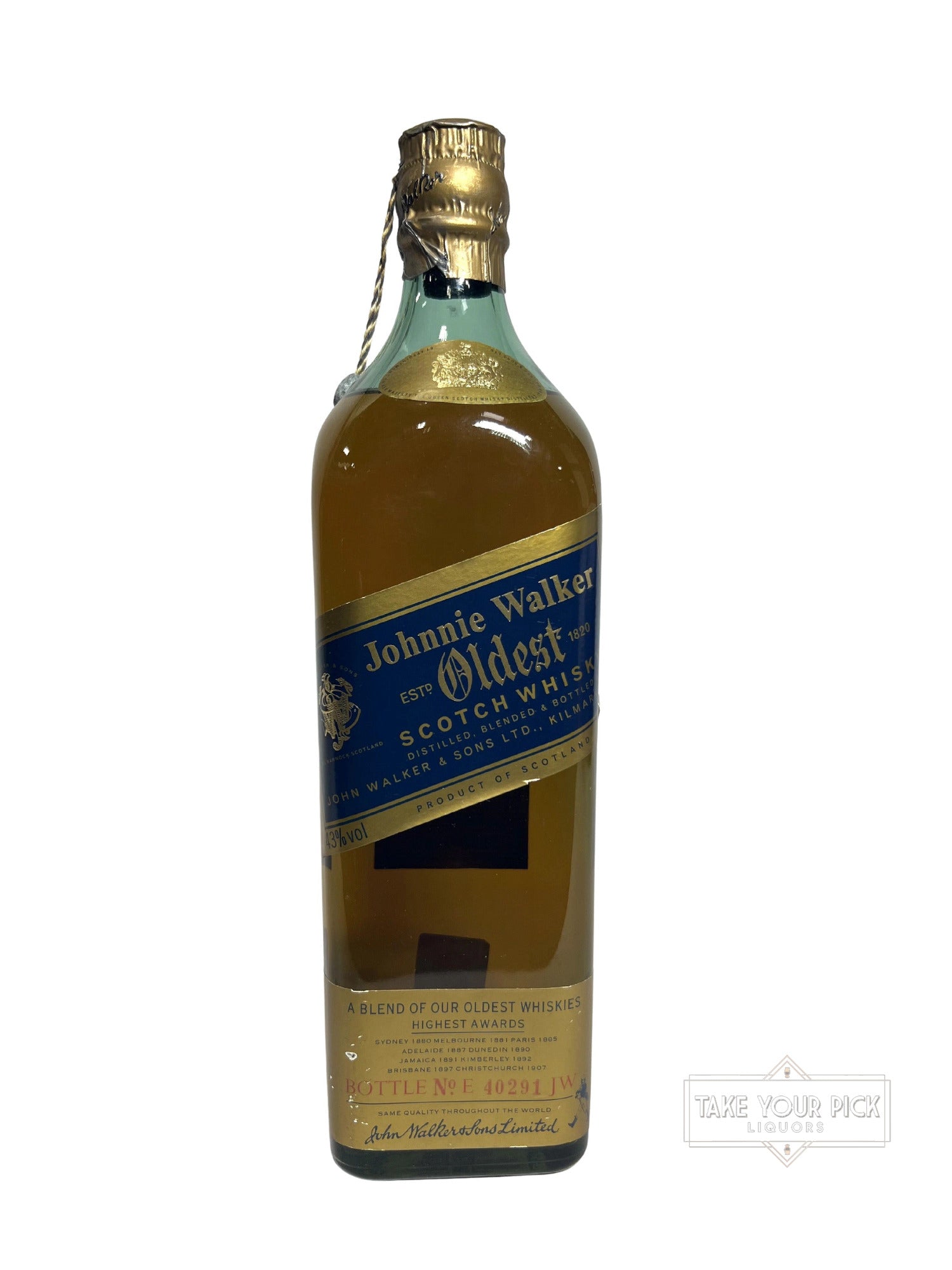 Johnnie Walker Oldest (1990's Predecessor to Blue Label) no box