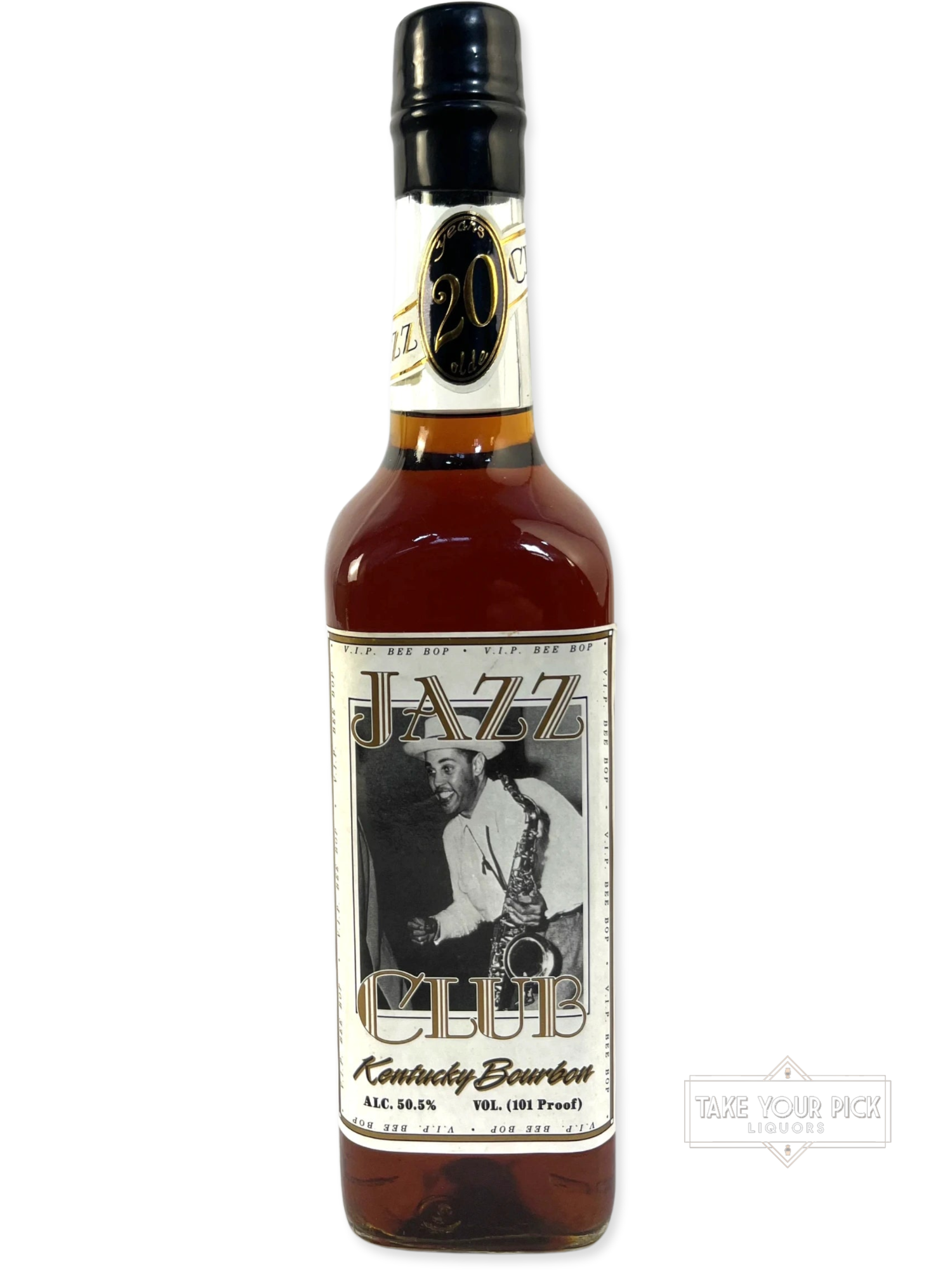 KBD/Willett Jazz Club 20-year 101 proof 1990's - Bottle Front