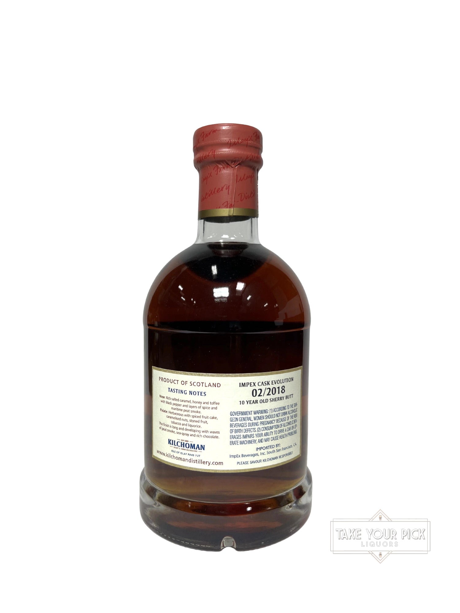 Kilchoman 10 Year Old Single Cask 2018 - 111.2 Proof