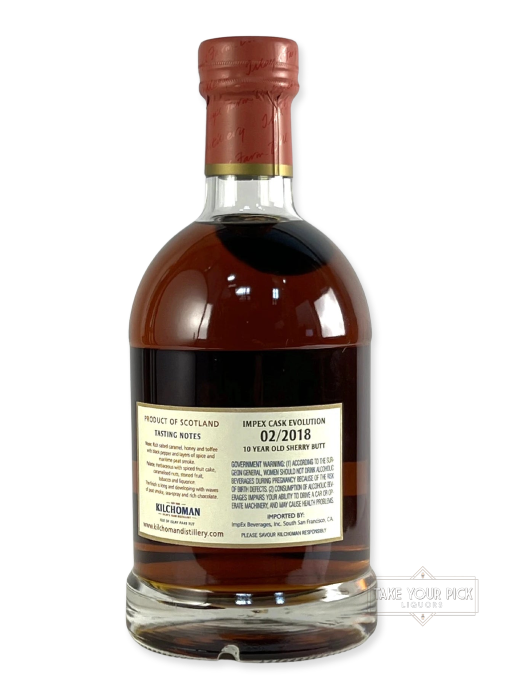 Kilchoman 10 Year Old Single Cask 2018 - 111.2 Proof