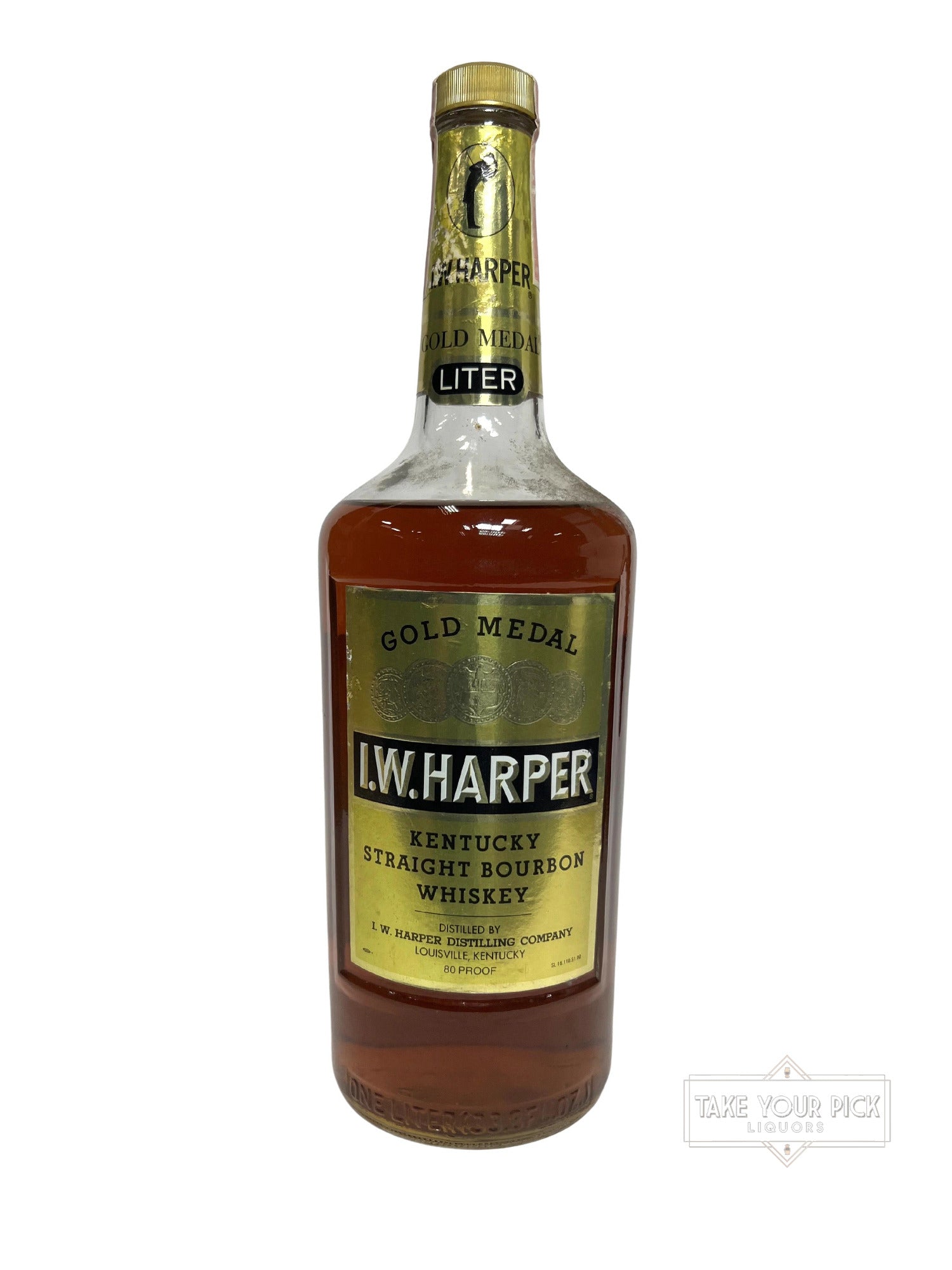 L.W. Harper Gold Medal Liter 1987 - 80 Proof