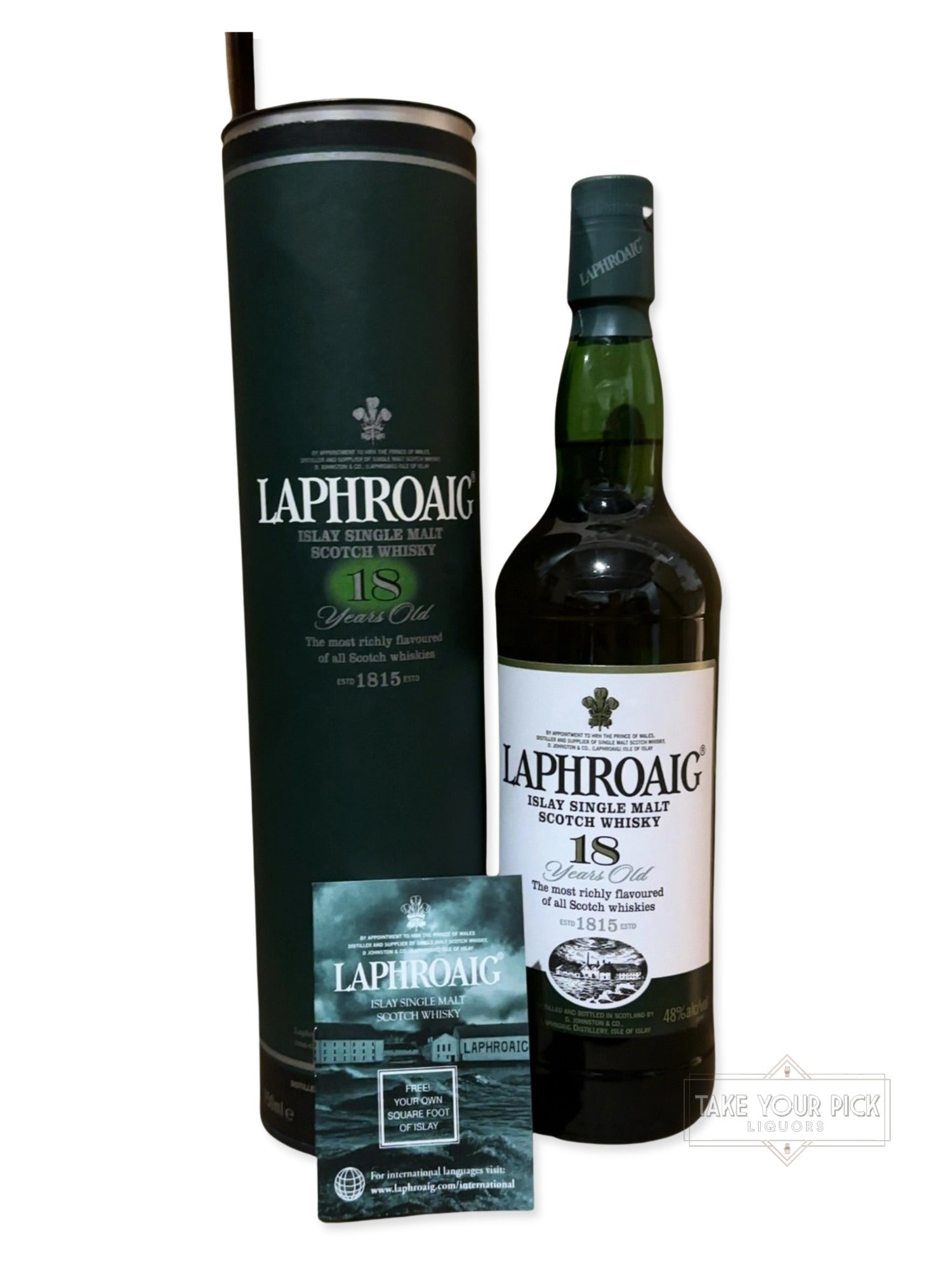 LAPHROAIG ISLAY SINGLE MALT Scotch Whisky 18 Years Old 96 Proof