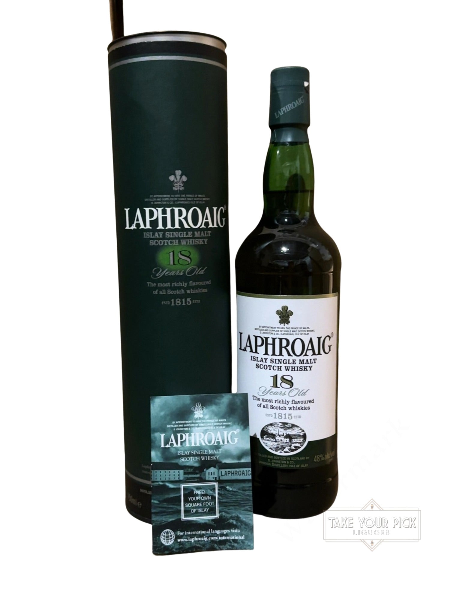 LAPHROAIG ISLAY SINGLE MALT Scotch Whisky 18 Years Old 96 Proof