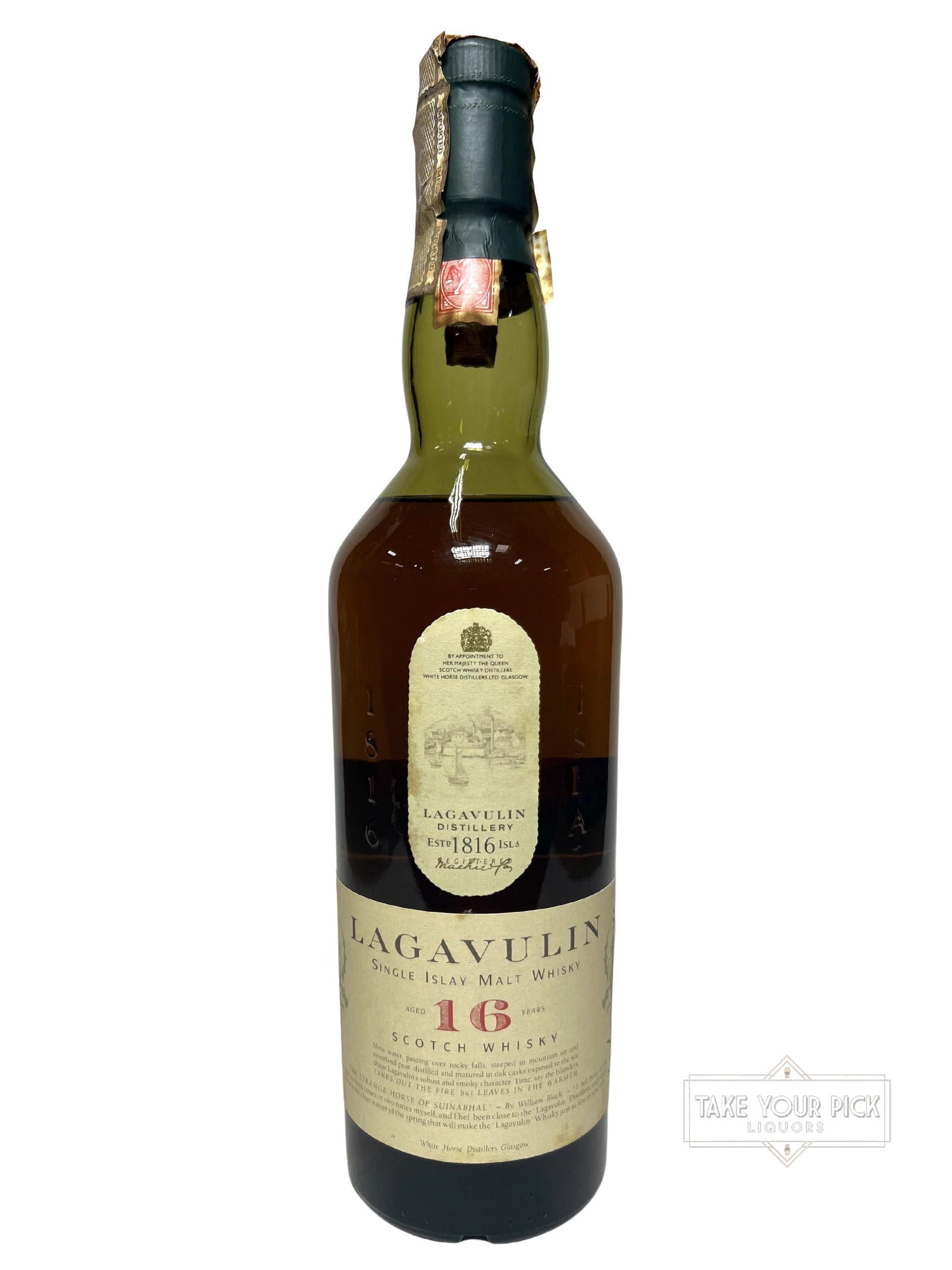 Lagavulin White Horse bottling - 86 Proof