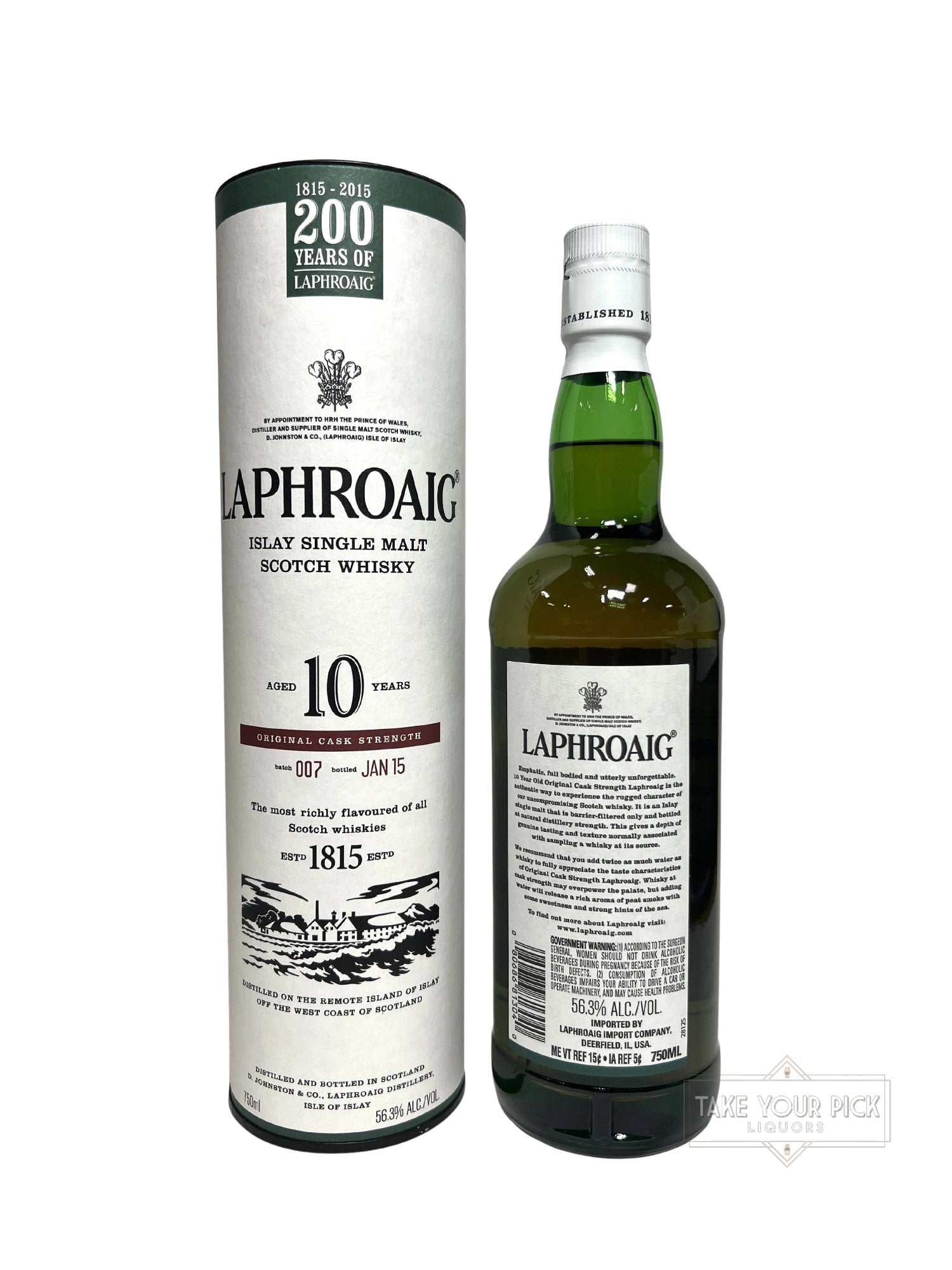 Laphroaig 10-year Cask Strength 2015 - 112.6 Proof