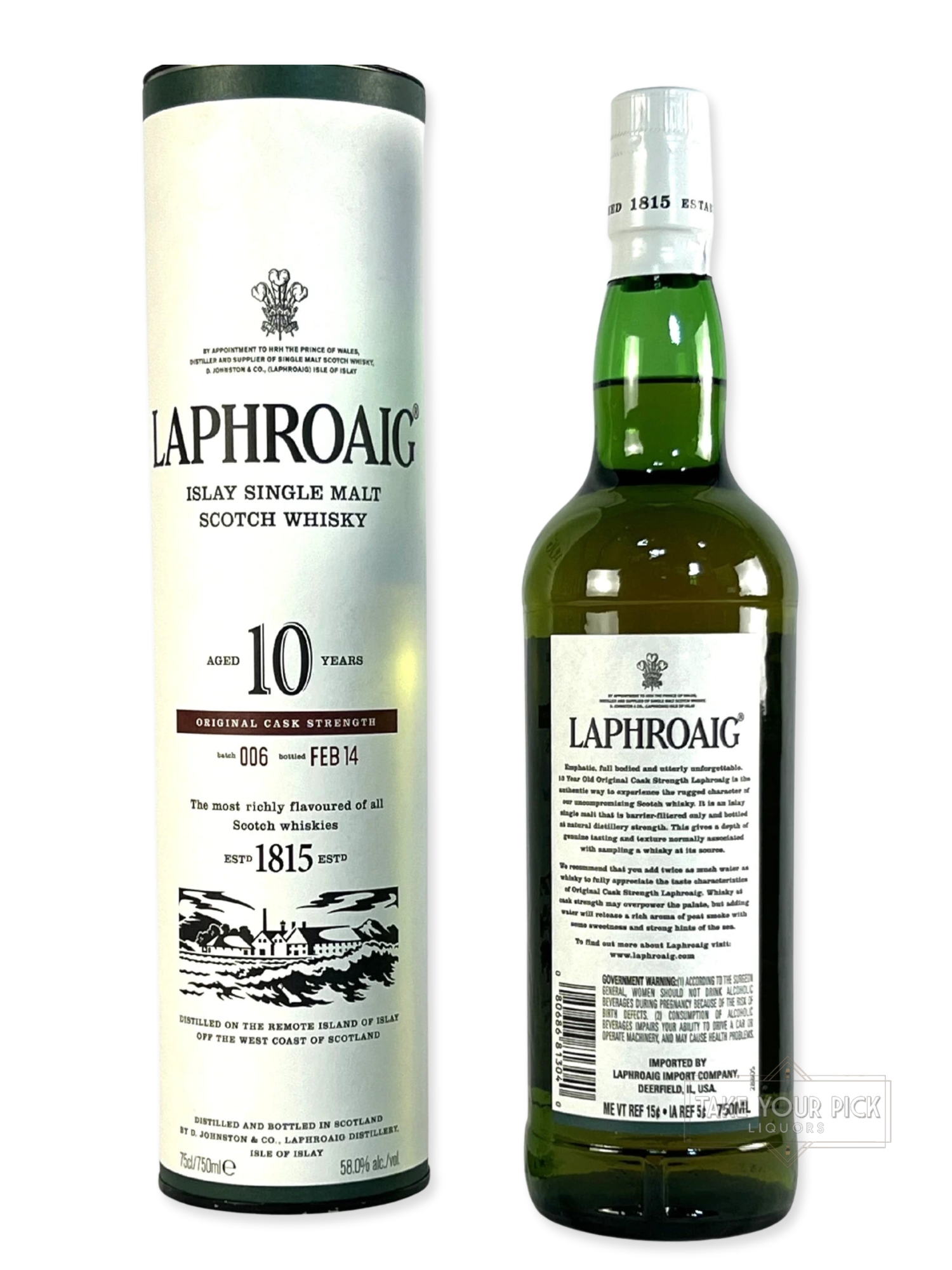 Laphroaig 10 Years Cask Strength 2014 - 116 Proof