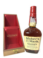 Maker's Mark Red Wax 1972 with wooden box - 90 Proof