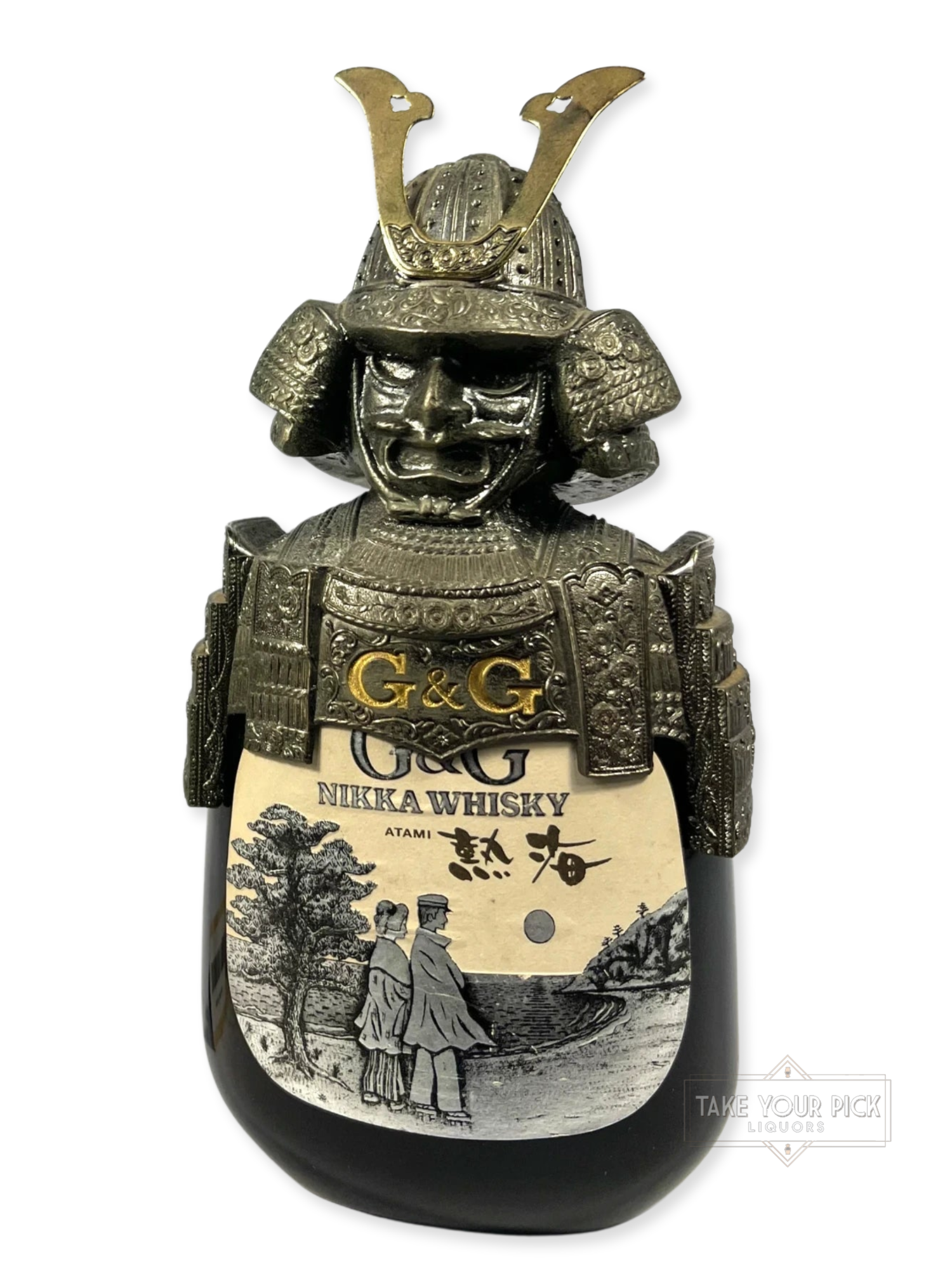 Nikka Gold & Gold 1980's with Samurai stopper - 86 Proof