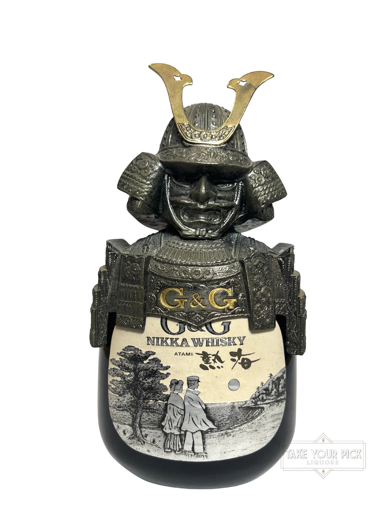 Nikka Gold & Gold 1980's with Samurai stopper - 86 Proof