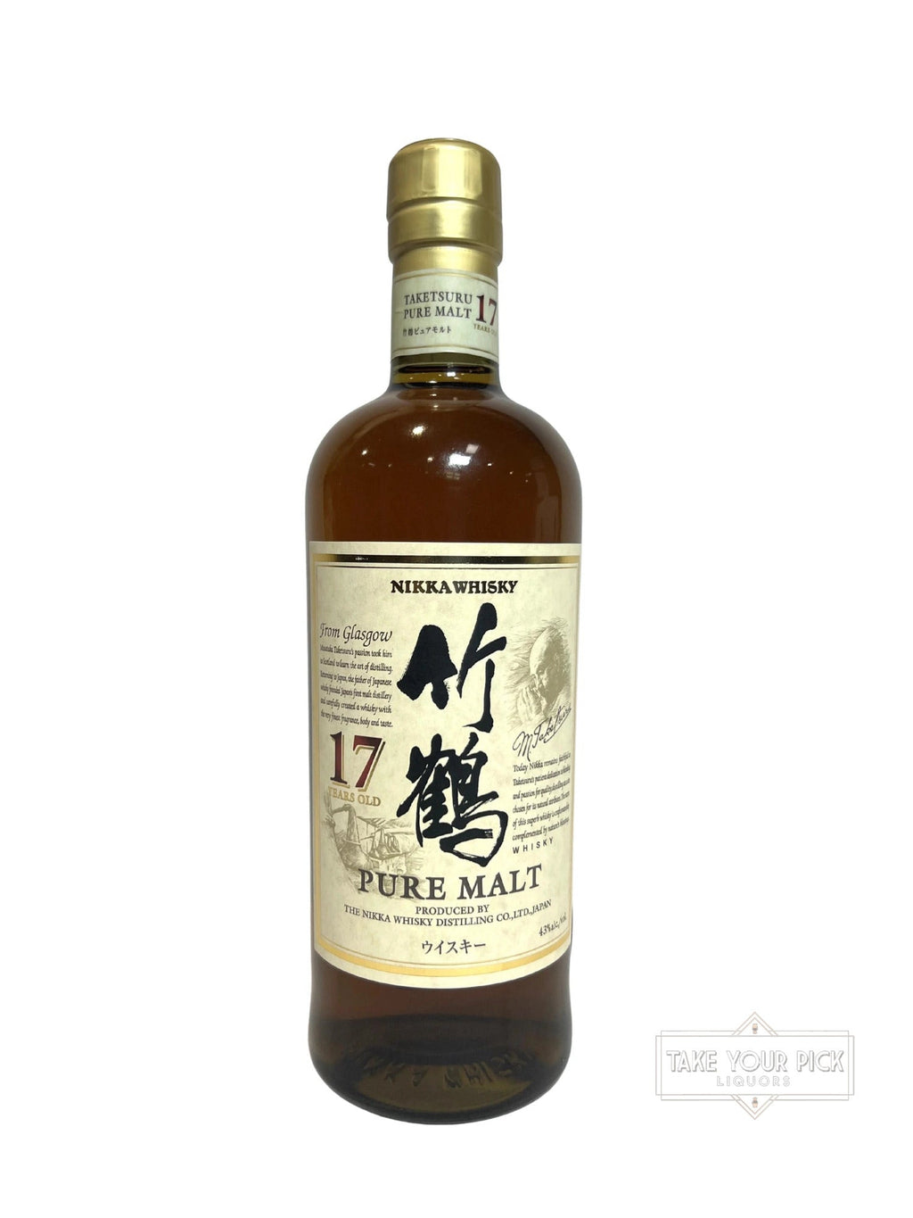 Nikka Taketsuru Pure Malt 17 Years Old (No Box) 86 Proof 700ml