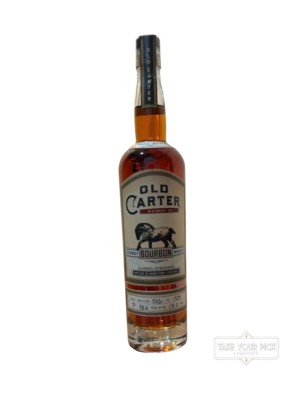 Old Carter Straight Bourbon Whiskey Barrel Strength 117.2 Proof 750ml Batch 7