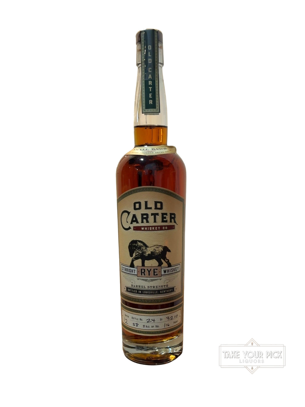 Old Carter Straight Rye Whiskey 116 Proof 750ml Batch 12