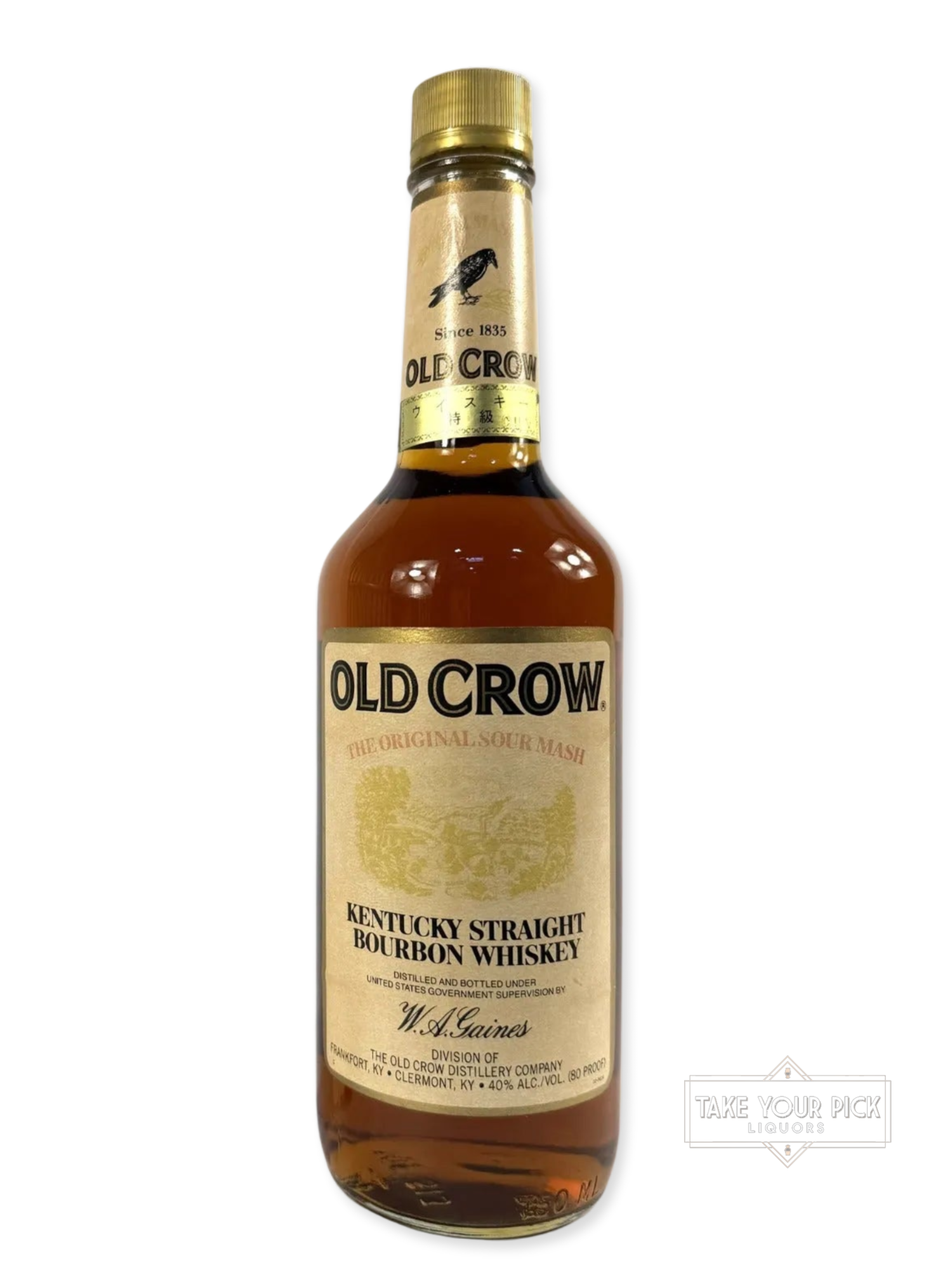 Old Crow Bourbon 80pf. 1988 (National Distillers) - 80 Proof