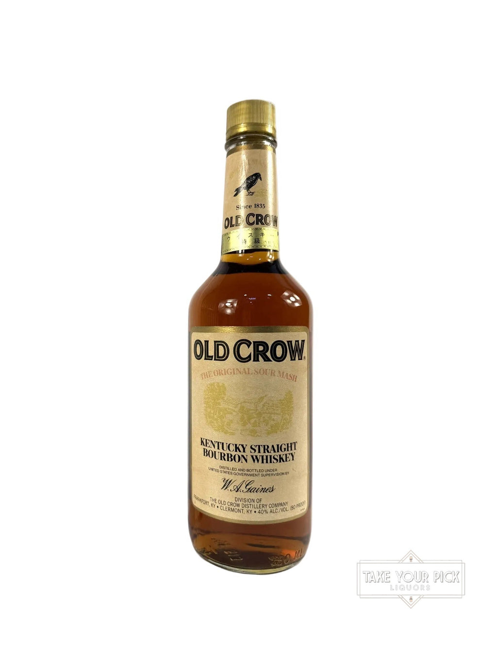 Old Crow Bourbon 80pf. 1988 (National Distillers) - 80 Proof