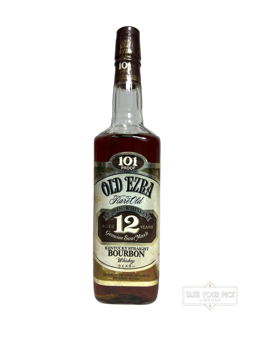 Old Ezra 12 Year (Damaged Label) 101 Proof 750ml (1990)