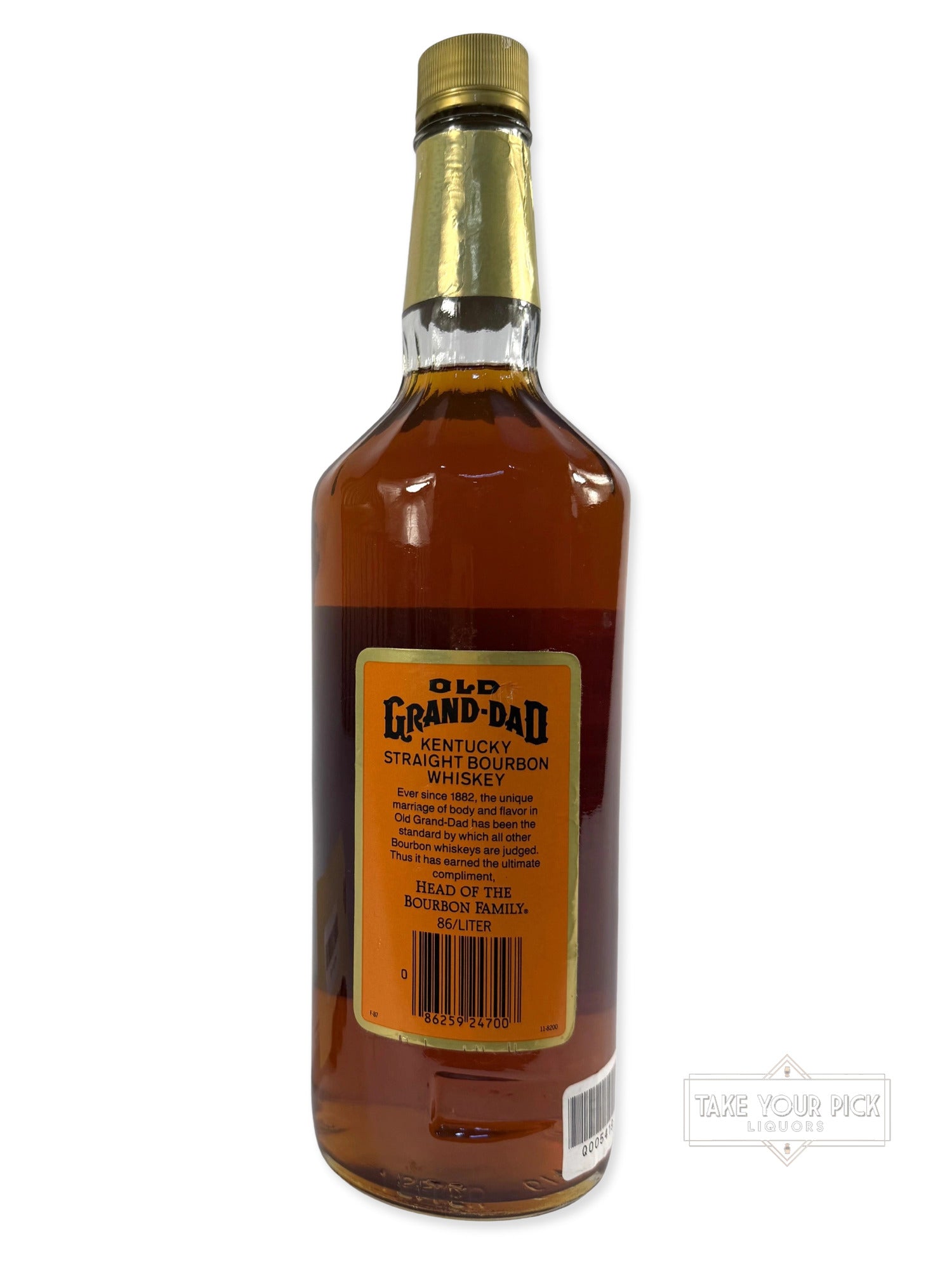 Old Grand-Dad 86pf. National Distillers 1987 Liter